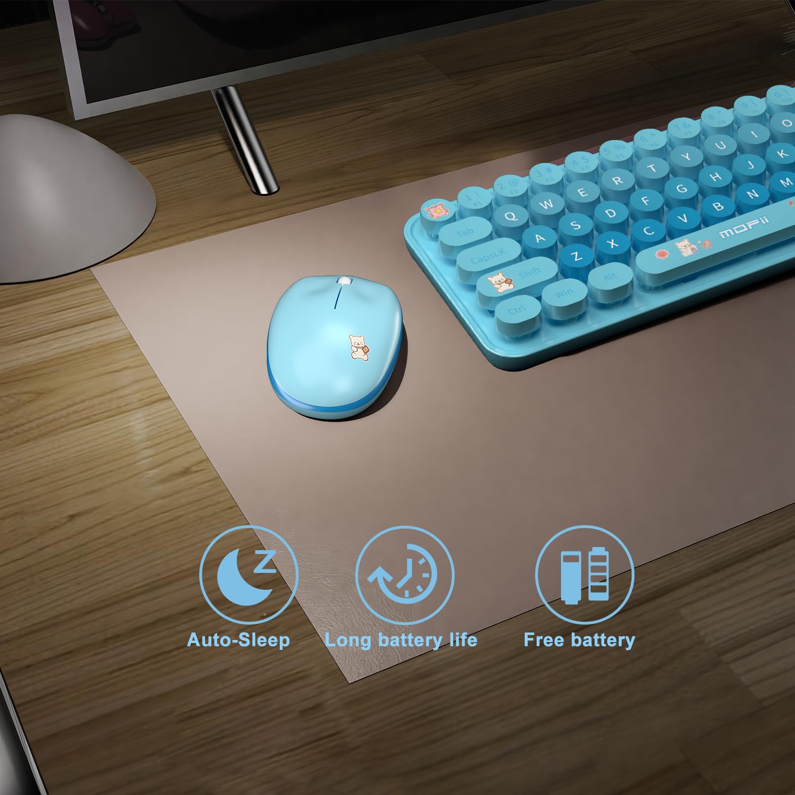 Wireless Keyboard Mouse, 2.4Ghz Compact Quiet Cordless Keyboard And Mouse Combo With Nano Usb Receiver For Windows, Laptop, Pc,