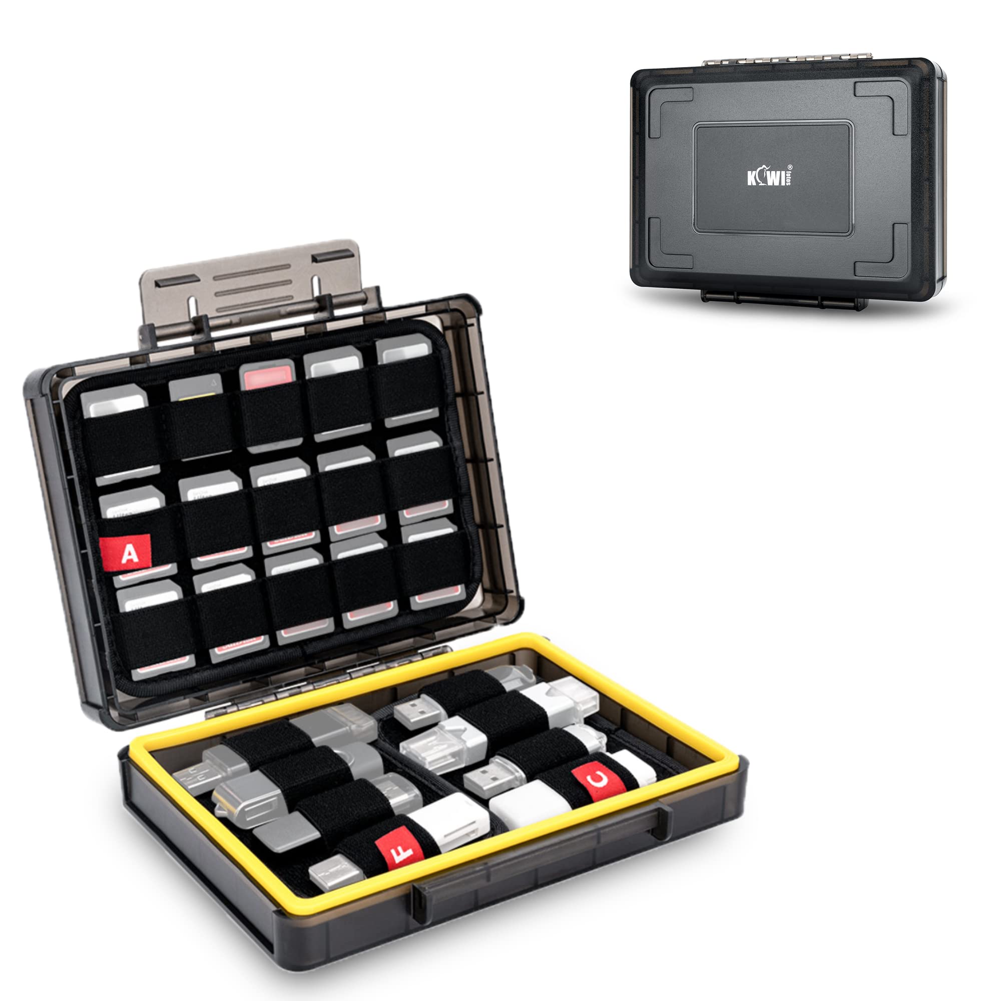 Usb Flash Drive Case Holder, Thumb Drive Storage Case For 16 Usb A/Usb C Jump Drives, 30 Sd Sdhc Sdxc Cfexpress Type A Memory Ca