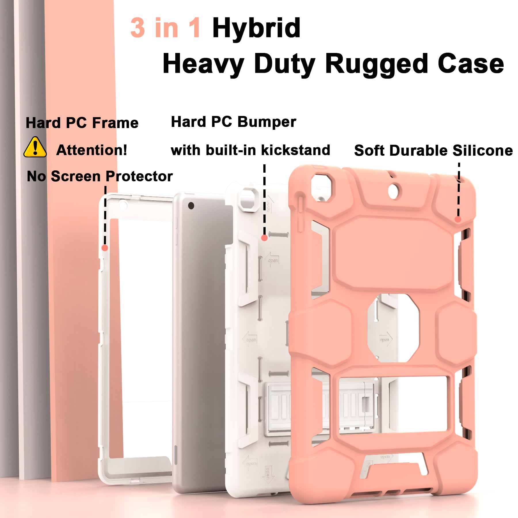 Ccmao Ipad 9Th Generation Case, Ipad 8Th/7Th Generation Case, Ipad 10.2 Inch 2021/2020/2019 Case, Heavy Duty Shockproof Fashion