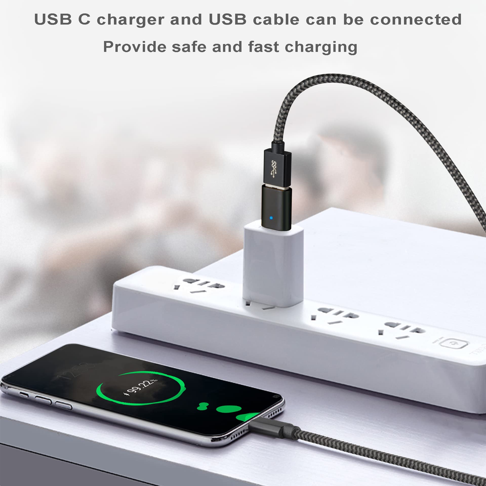 Mindorlen Usb C To Usb Adapter 3.1 Gen 2, 10Gbps Usb To Usb C Adapter, Usb C Male To Usb 3.0 A Female Usb 3.2 Type C Otg Converter For Macbook Pro Laptop Pc Imac Ipad Air