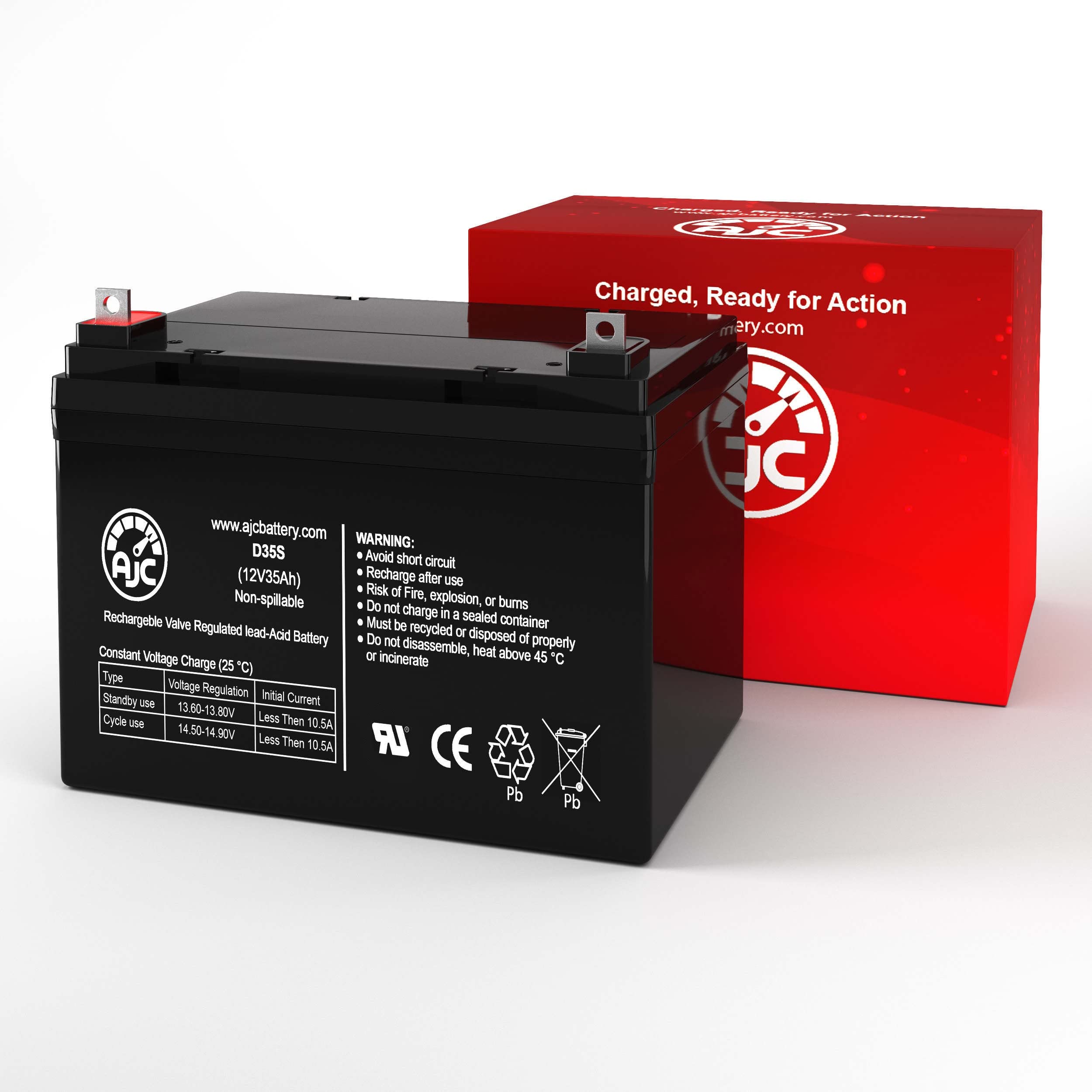 Ajc Battery Compatible With Sunrise Quickie S 11 12V 35Ah Mobility Scooter Battery