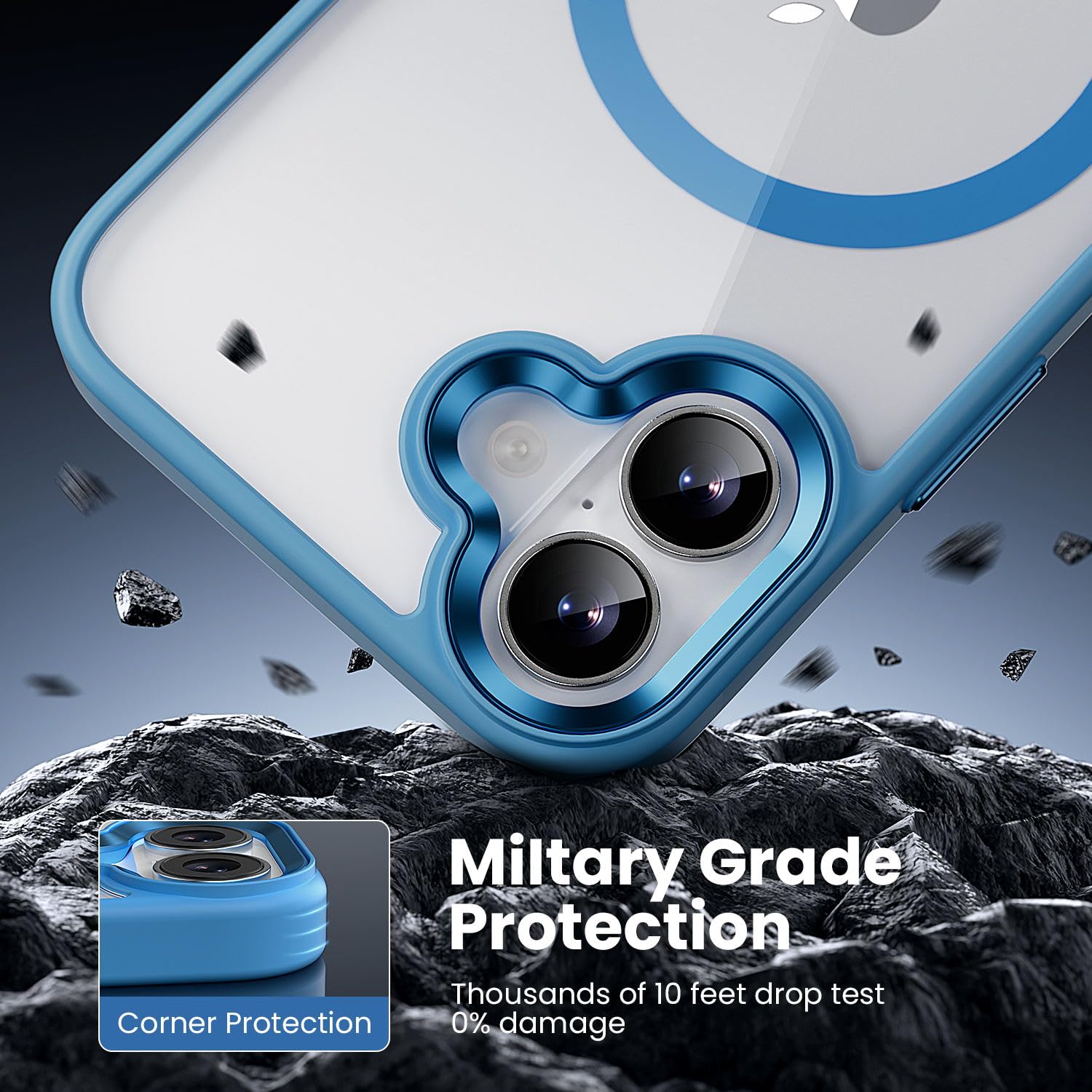 Gyizho Magnetic Case For Iphone 16 Plus Case, [Military Grade Drop Tested] [Compatible With Magsafe] Slim Protective Cover Trans