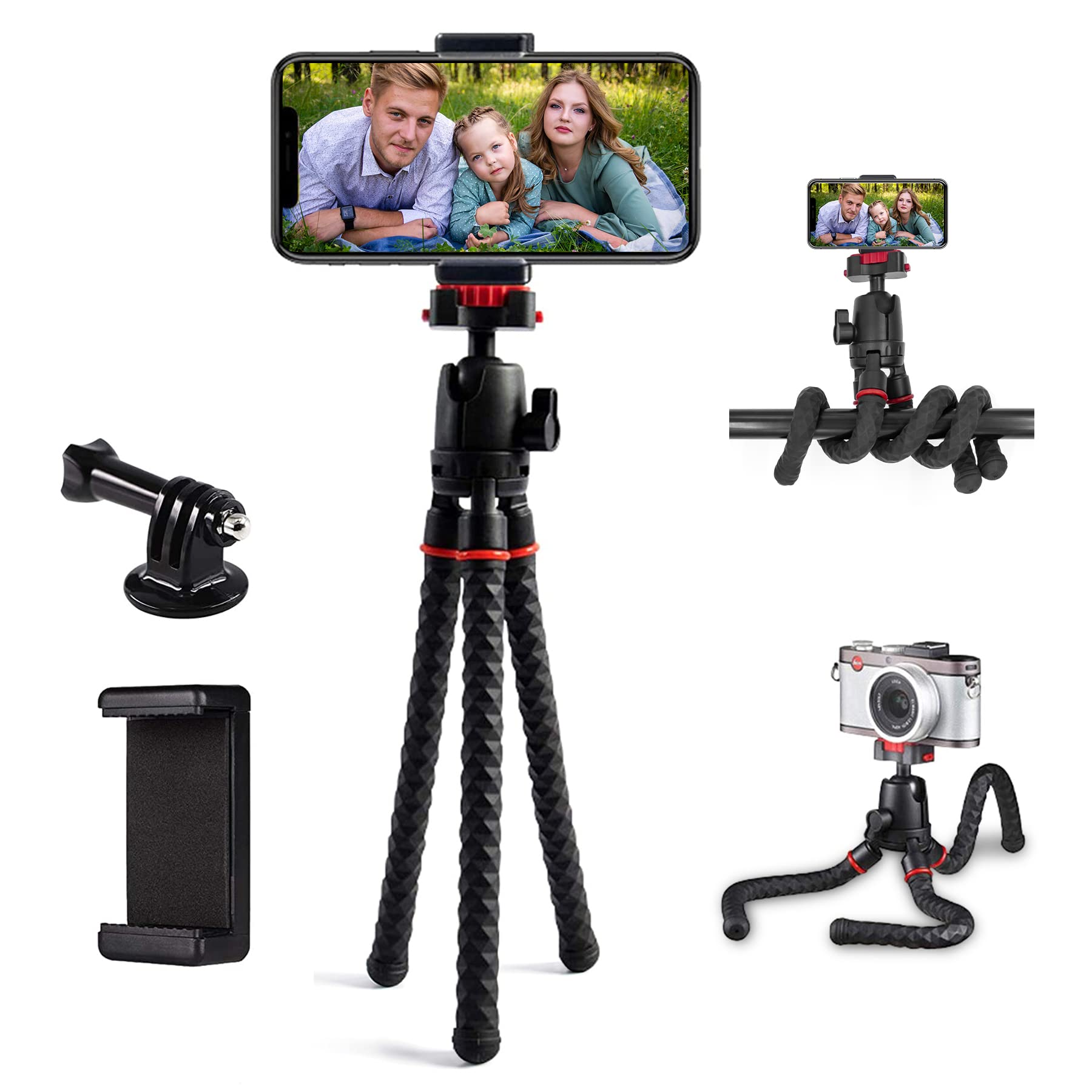 Phone Tripod Linkcool 360 Degree Rotation Flexible Tripod Travel Octopus Tripod For Iphone/Smartphone/Ipad/Dslr/Sports Action Ca
