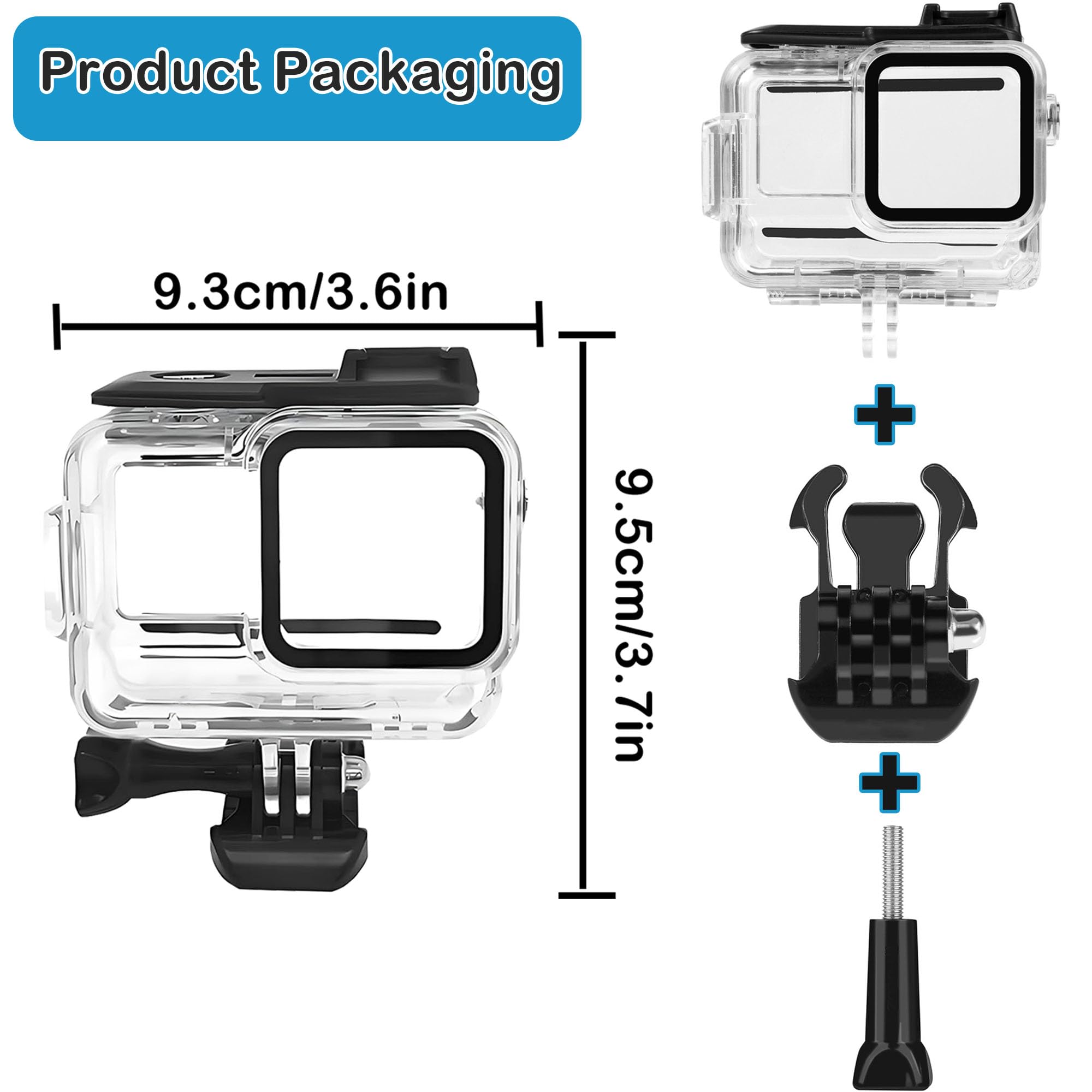 Pctc 60M(197Ft) Waterproof Case For Insta360 Ace Pro, Accessories For Insta 360 Ace Pro Waterproof Case,Protective Underwater Di
