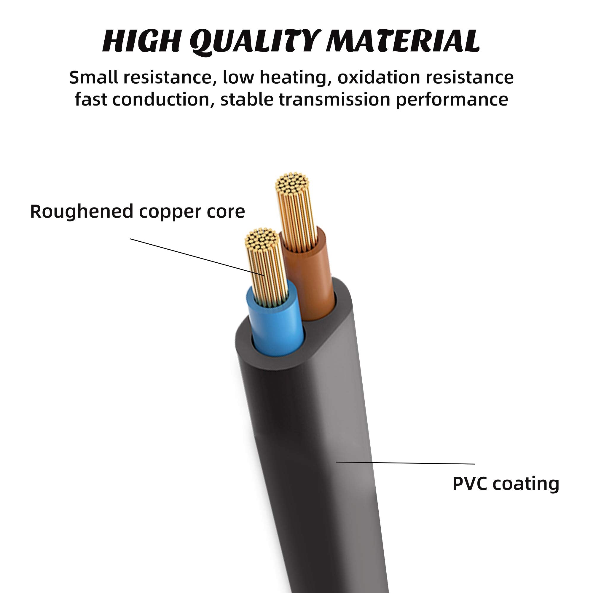 2 Prong Ac Power Cord Cable Compatible With Xbox One S/Xbox One X/Xbox Series X/S Game Console, For Sony Playstation Ps4 Ps3 Ps2