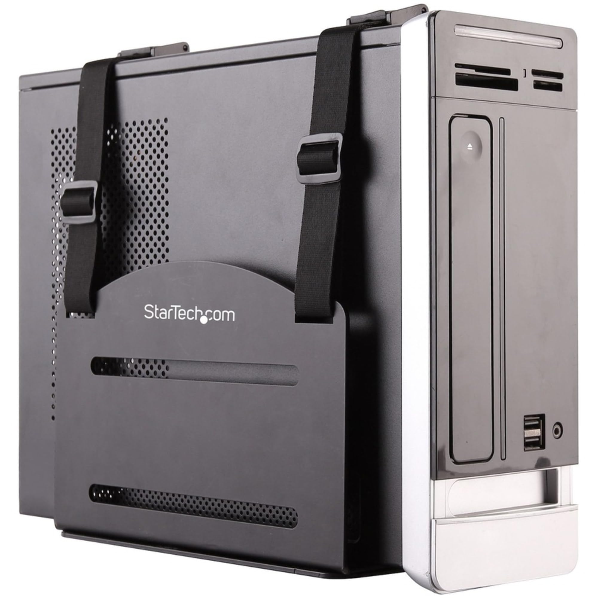 Startech.Com Wall Mount Cpu Holder   Adjustable Width 4.8In To 8.3In   Metal   Computer Tower Mounting Bracket For Desktop Pc (C