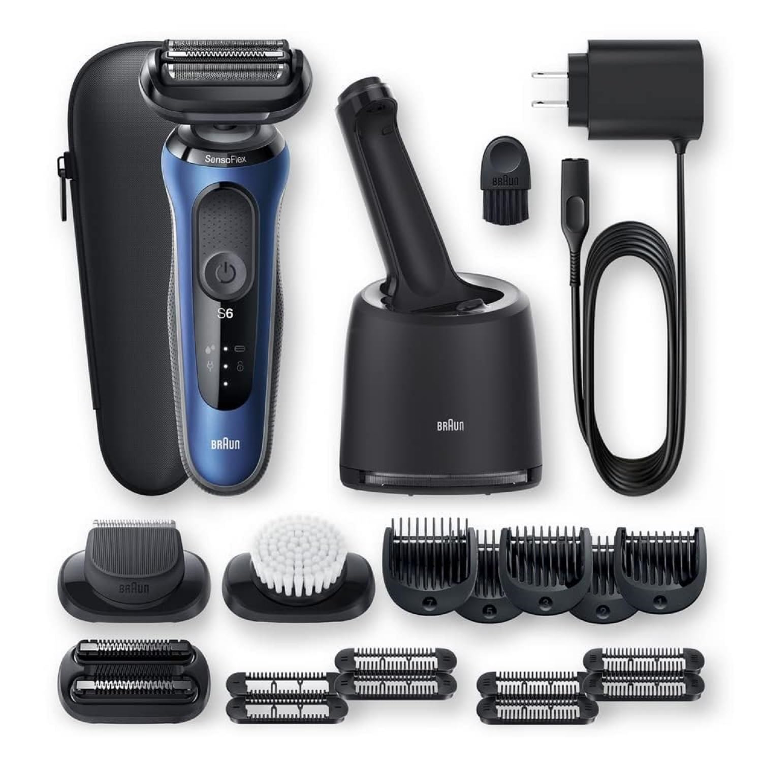 Braun Series 6 6095Cc Electric Razor For Men With Smartcare Center, Beard Trimmer, Stubble Beard Trimmer, Cleansing Brush, Wet &
