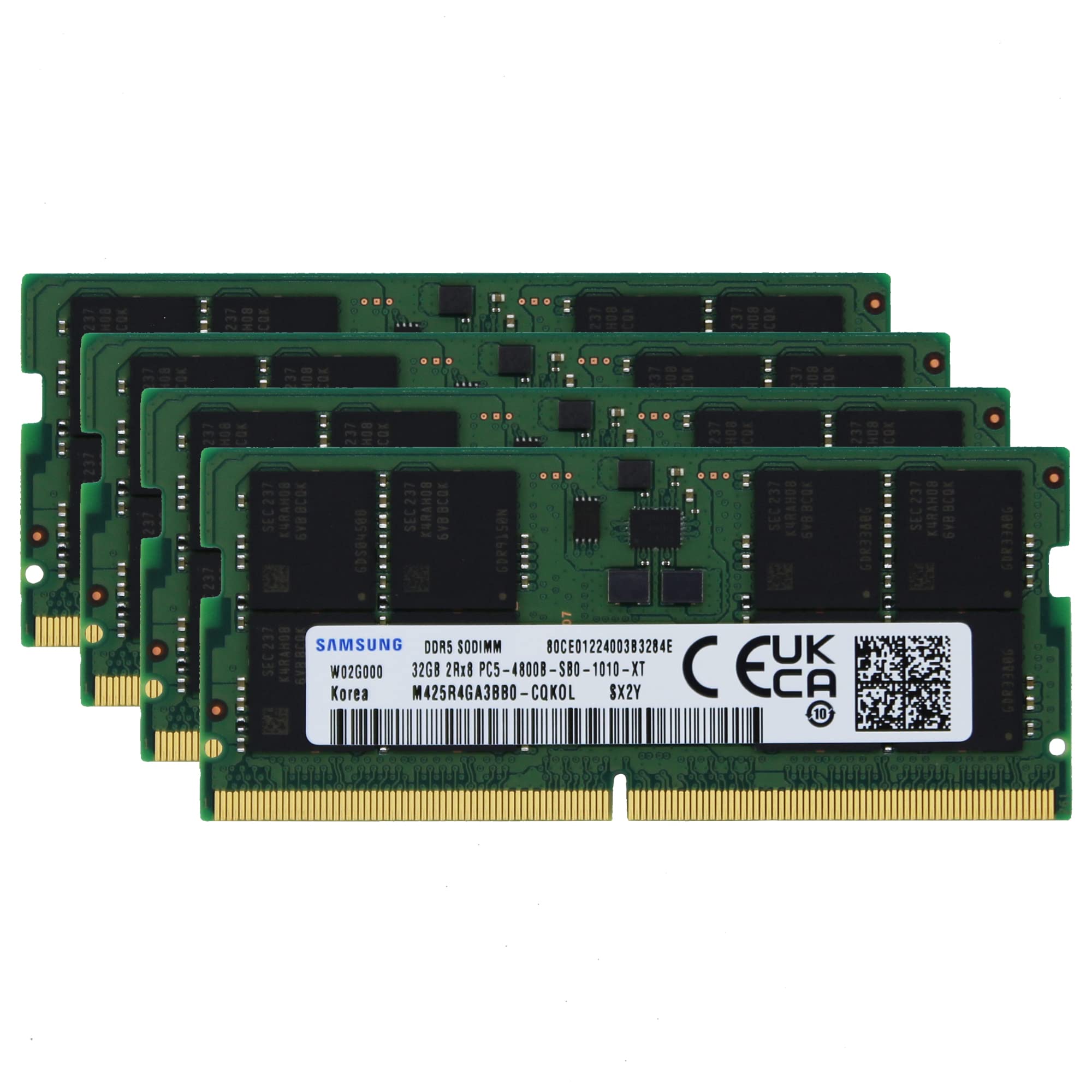 Samsung 128Gb (4X32Gb) Ddr5 4800Mhz Pc5 38400 Sodimm 2Rx8 Cl40 1.1V Laptop Notebook Ram Memory Module Upgrade M425R4Ga3Bb0 Cqk A