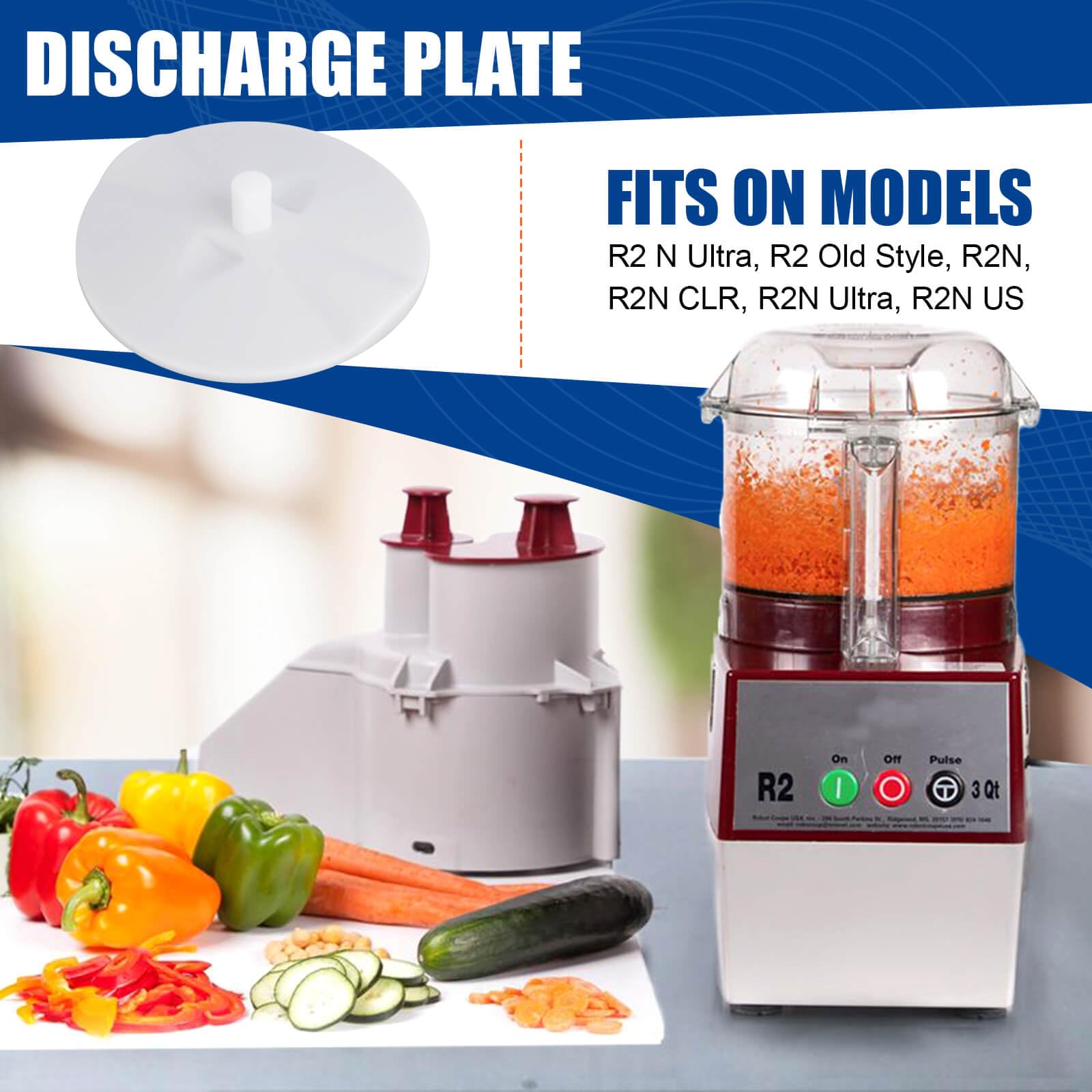 Discharge Plate For Robot Coupe Parts 103288 R2N Food Processor Discharge Plate