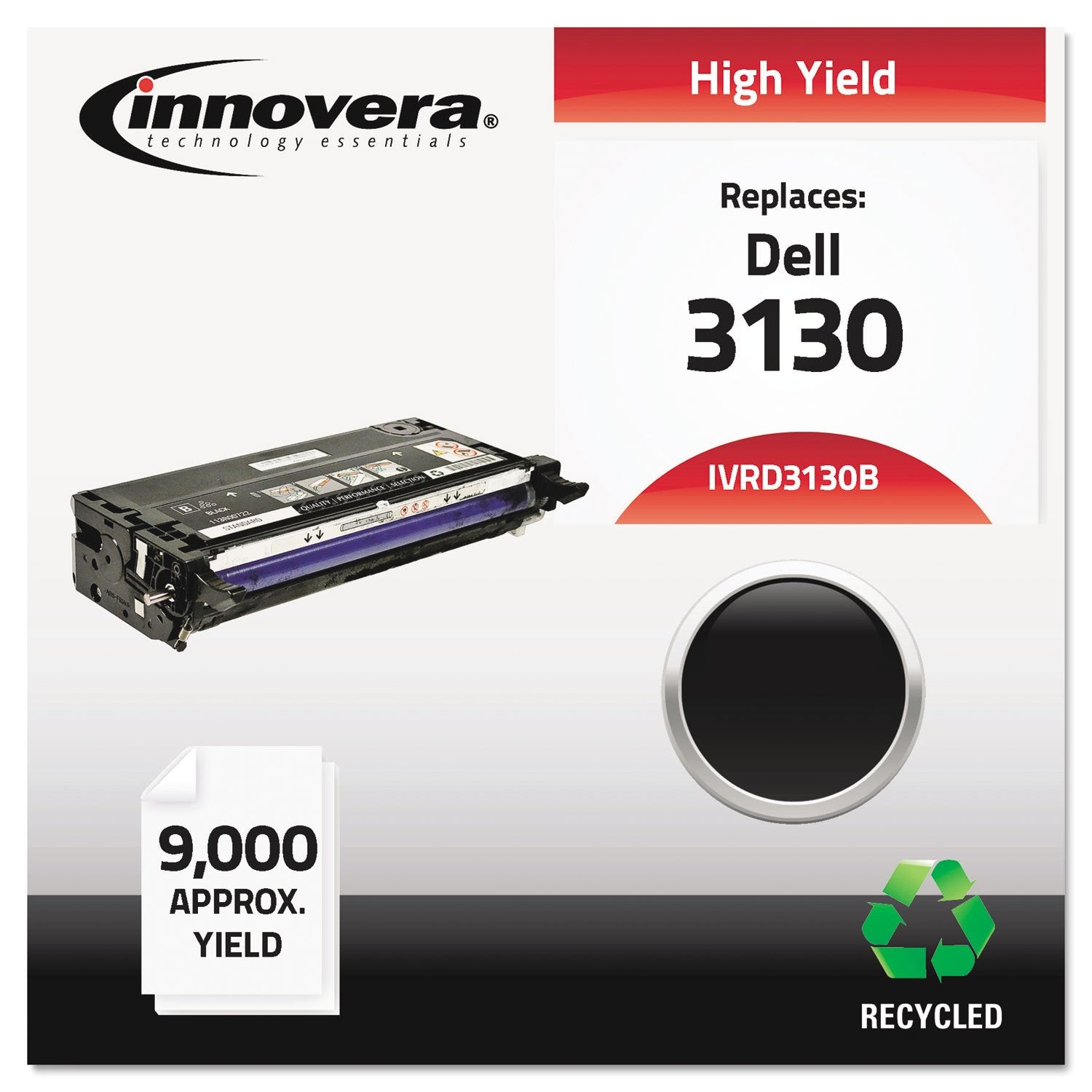 Innovera Ivrd3130B 9000 Page Yield Remanufactured High Yield Toner Replacement For Dell 3130 (330 1198)   Black