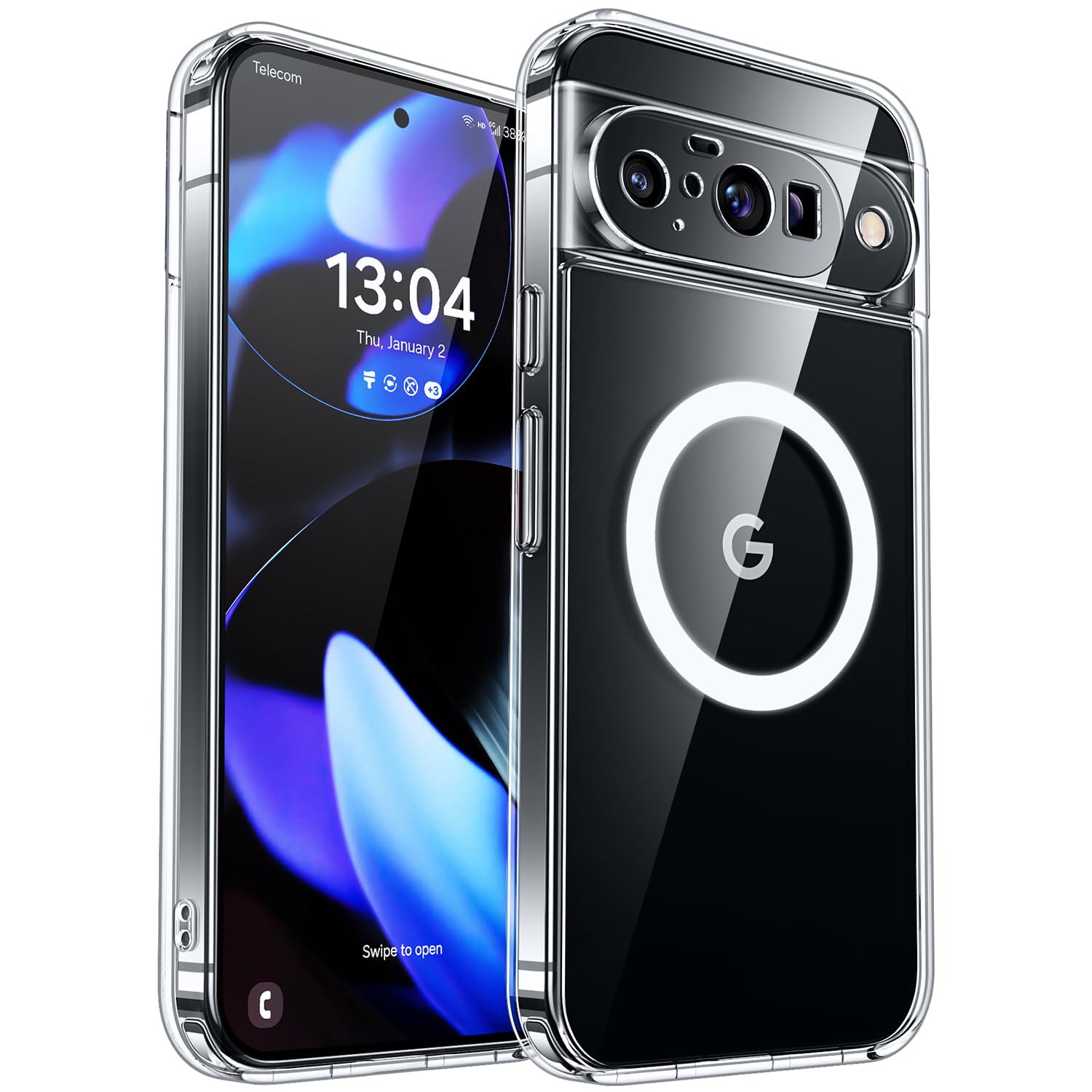 CANSHN Magnetic for Google Pixel 10 Case(6.3 Inch), Upgraded [Full Camera Protection] [Compatible with Magsafe] Non-Yellowing Pr