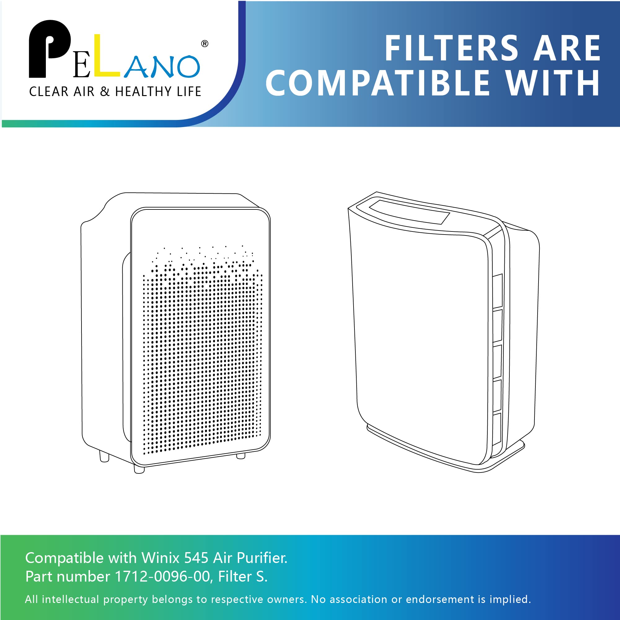 3Pack C545 Hepa Replacement Filter Compatible For Winix C545, Hepa Filter S, Part Number 1712 0096 00 And 2522 0058 00