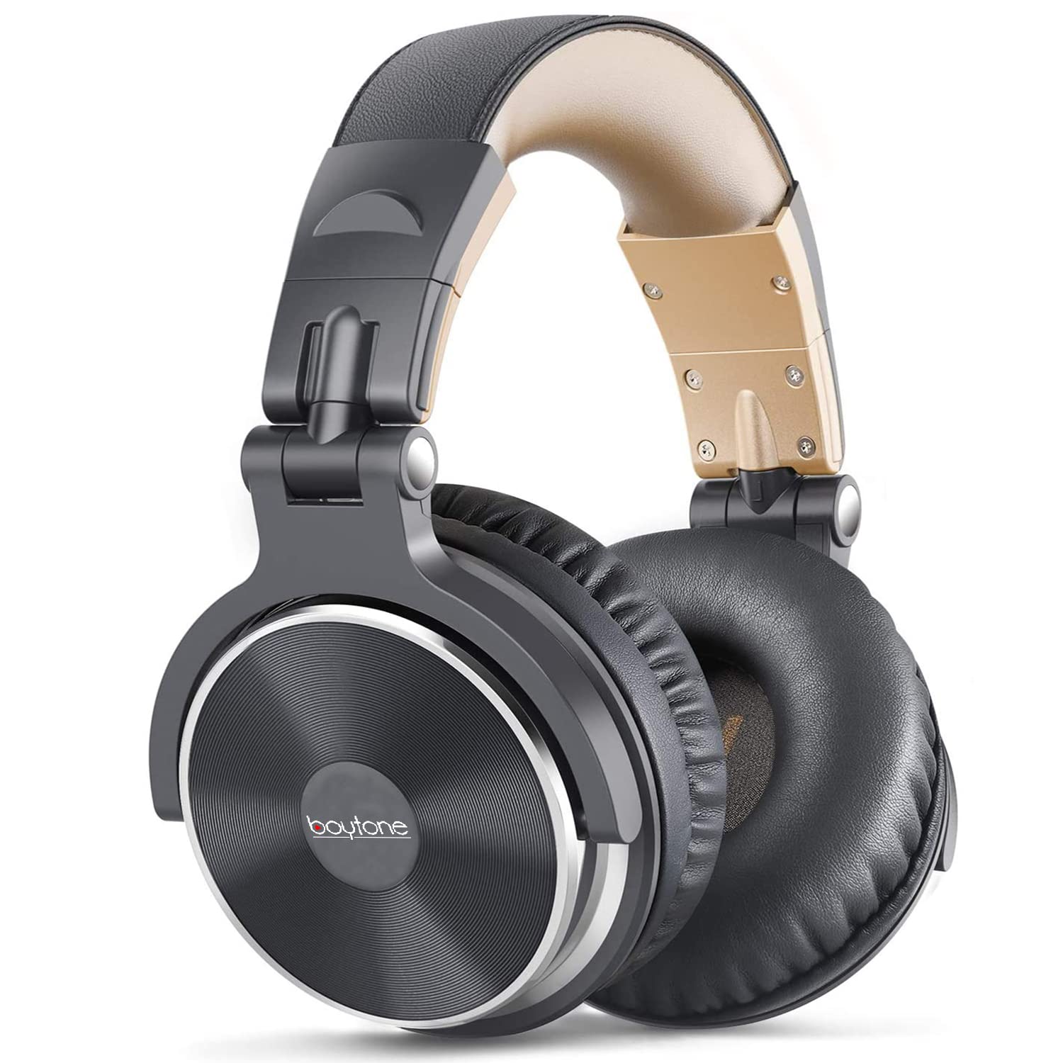 Boytone Bt 10Br Studio Recording Dj Headphones   Wired Over Ear Headphones, 50Mm Drivers,1/4 To 3.5Mm Audio Jack, For Audio Mixe