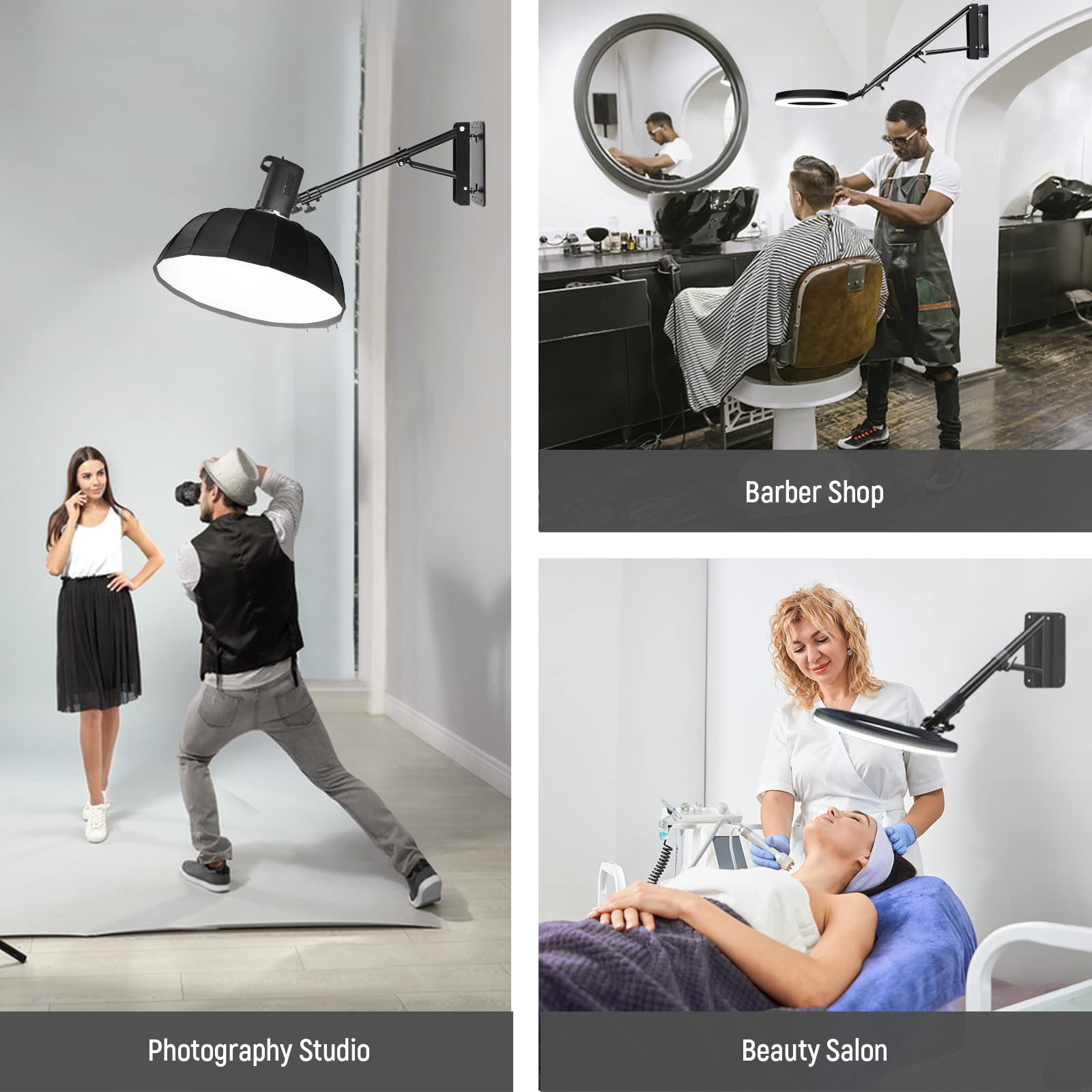 Neewer Wall Mounting Triangle Boom Arm For Photography Strobe Light, Monolight, Softbox, Umbrella, Reflector And Ring Light, Sup