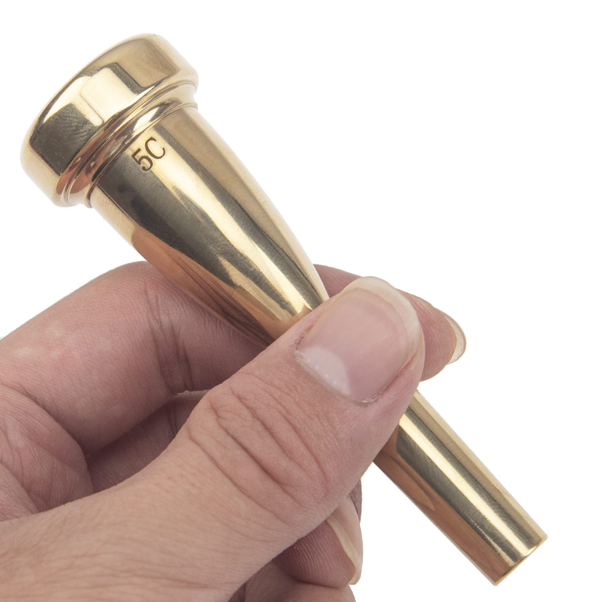 1Pcs Yootones Metal Gold Plated Trumpet Mouthpiece Compatible With Trumpet Accessories Parts (5C)