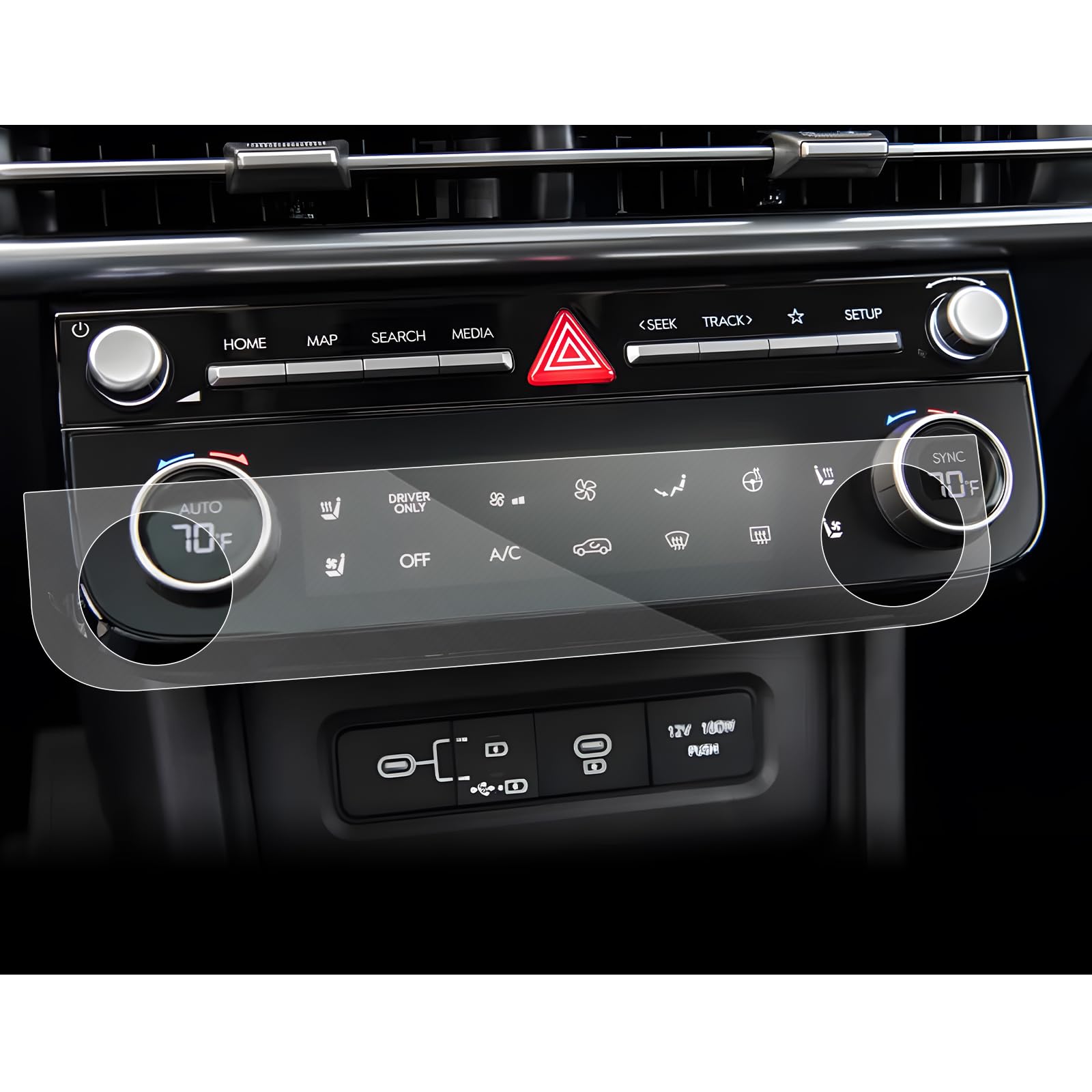 Sxcy For 2025 Hyundai Tucson Accessories (N Line Limited) For 2025 Hyundai Tucson Lcd Air Conditioning Touch Display Screen Protector For 2025 Tucson Climate Control Screen Protector[2Pcs Nano Soft]