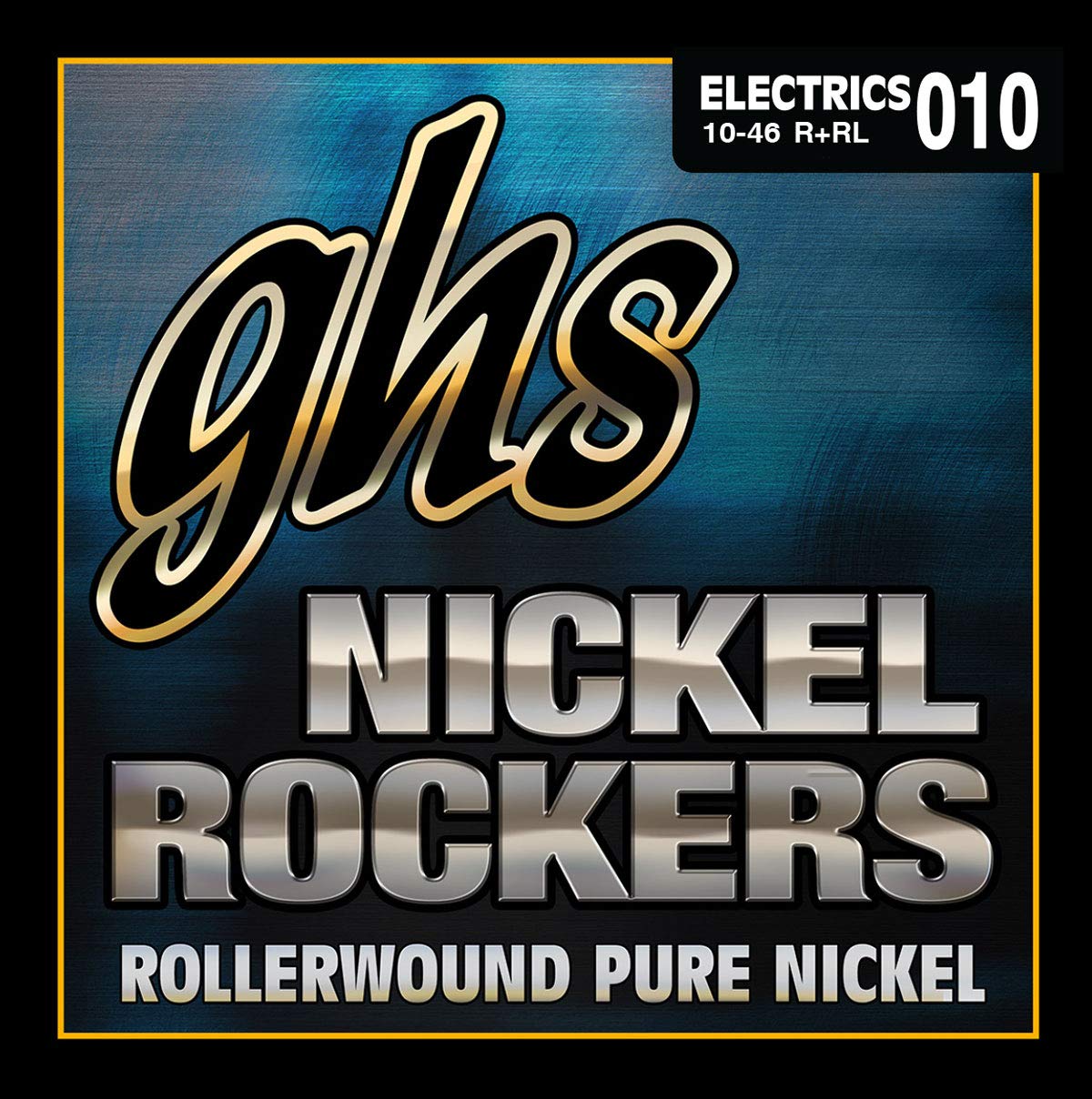 Ghs Strings R+Rl Nickel Rockers, Rollerwound Pure Nickel Electric Guitar Strings, Light (.010 .046)