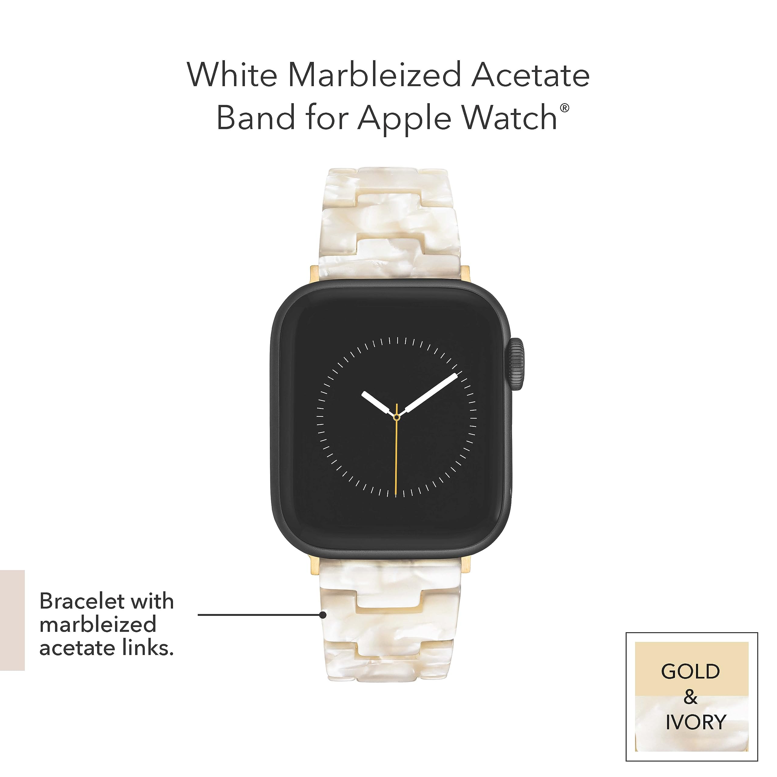 Anne Klein Women'S Acetate Fashion Band For Apple Watch Secure, Adjustable, Apple Watch Band Replacement, Fits Most Wrists