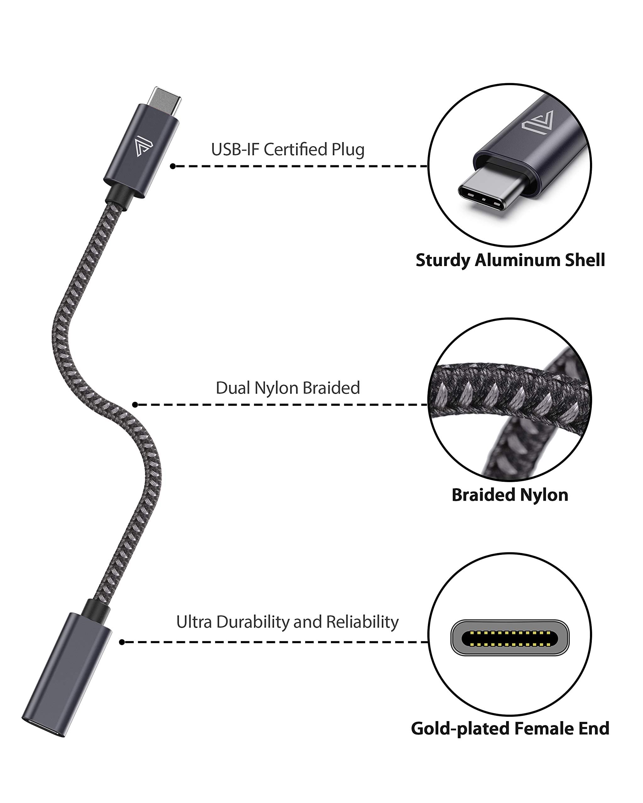Faracent Usb Type C Extension Cable (6.6Ft/2M), Usb 3.1(5Gbps) Type C Male To Female Extension Charging & Sync For Psvr2, Macbook Pro/Ipad Mini, Macbook Air M2/ M1/, Ipad Pro Dell Xps Surface Book