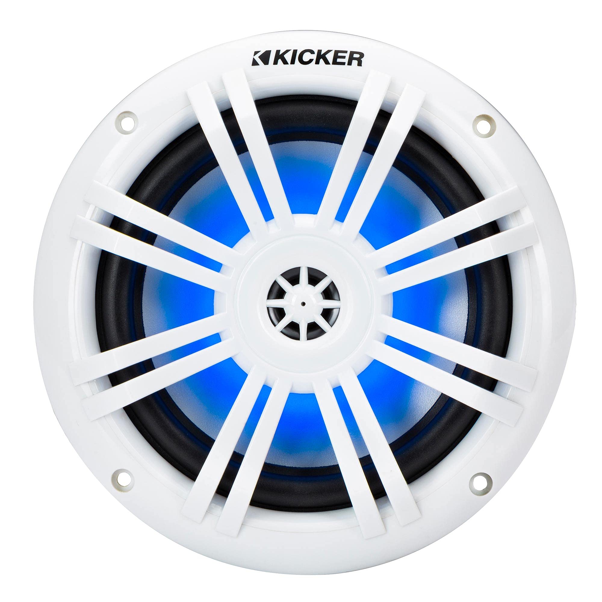 Kicker 49Km604Wl Km 6.5'' 4O Blue Led Marine Coaxial Speakers   Pair