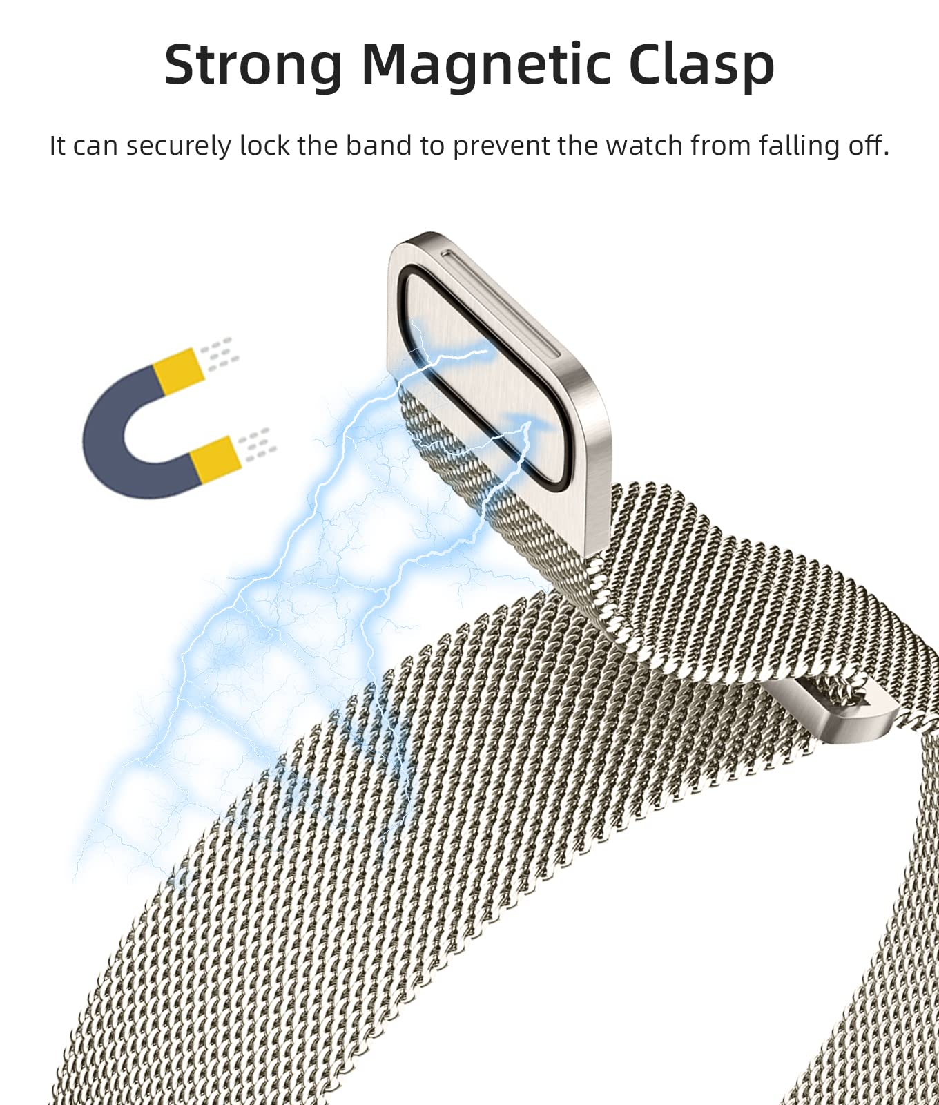 Rabini Metal Bands Compatible With Apple Watch Band 42Mm 44Mm 45Mm 46Mm 49Mm 38Mm 40Mm 41Mm Women Men, Stainless Steel Mesh Loop