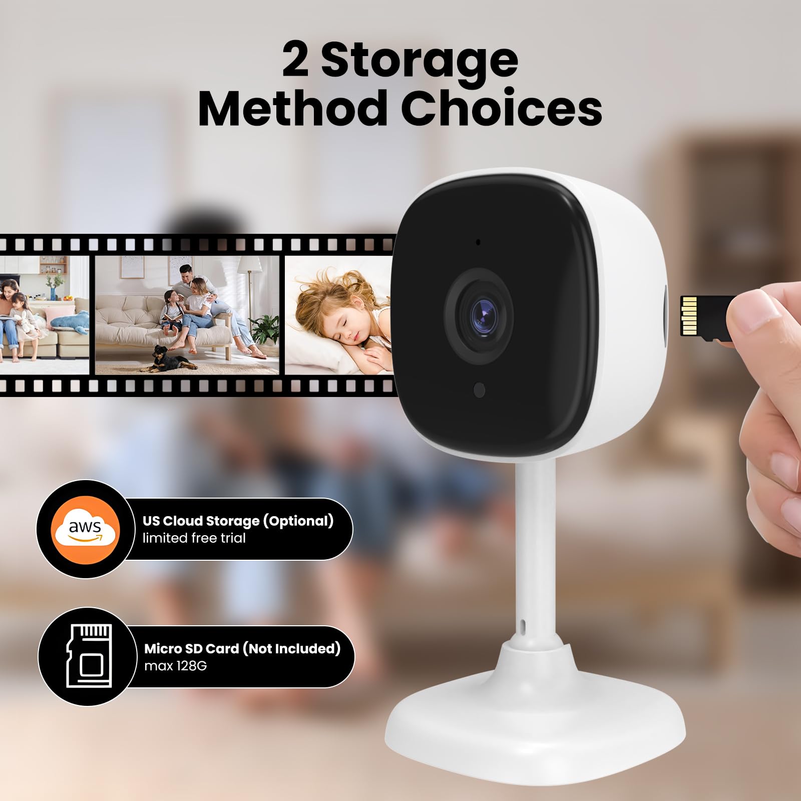 Wifi Home Security Camera For Baby Monitor,4 Pcs Indoor Room Camera With Non Stop Recording, Privacy Mode,2 Way Talk,Night Visio