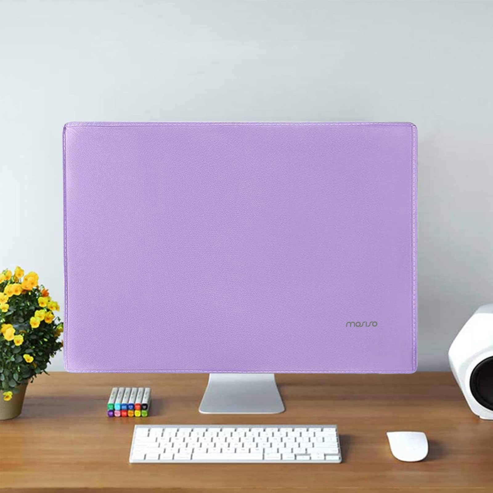 Mosiso Monitor Dust Cover 26, 27, 28, 29 Inch Anti Static Dustproof Lcd/Led/Hd Panel Case Computer Screen Protective Sleeve Compatible With Imac 27 Inch, 26 29 Inch Pc, Desktop And Tv, Purple