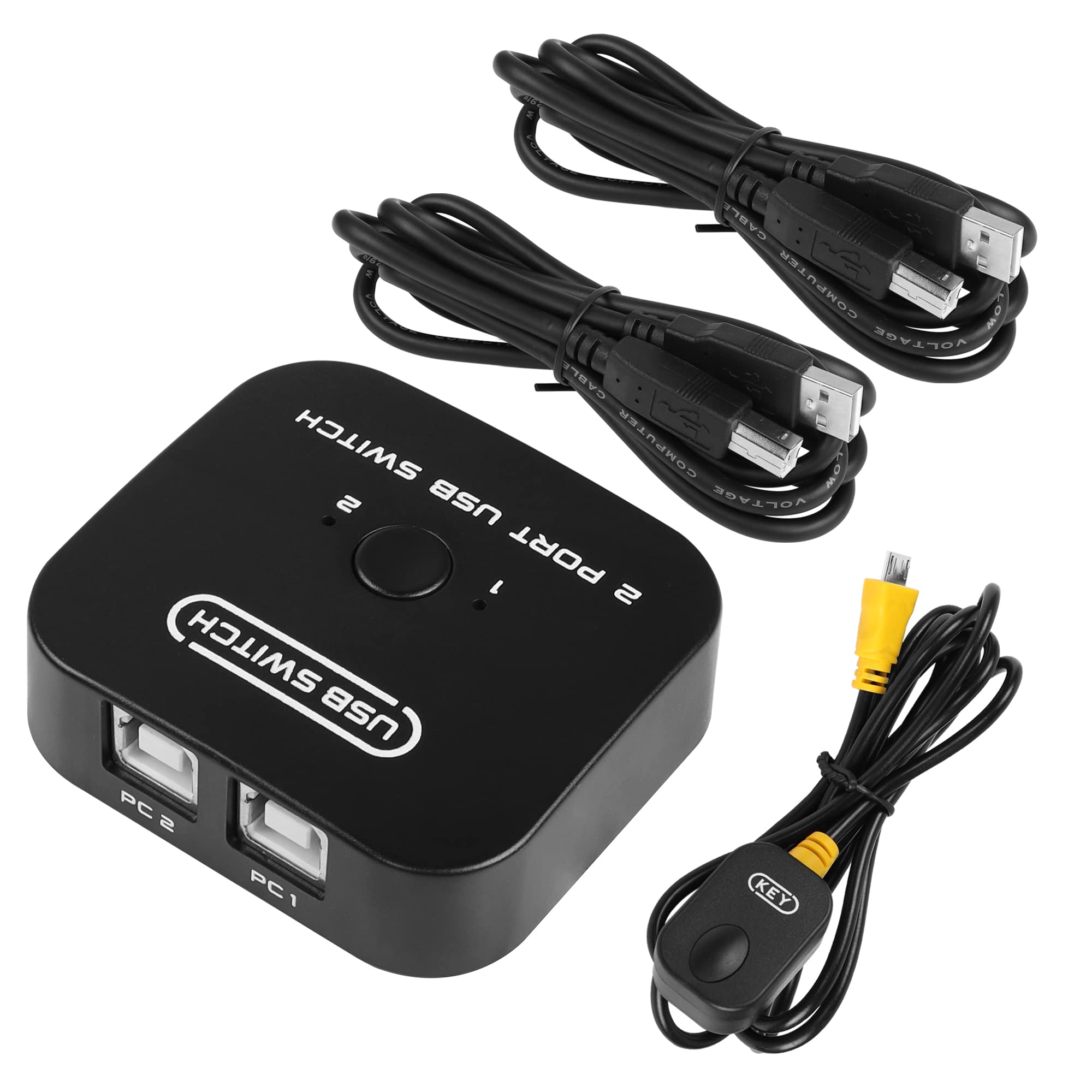 Riieyoca Usb Printer Sharing Kvm Switch,Printer Splitter For Two Devices, Automatic Switching Without Drivers.Share Keyboard Mou