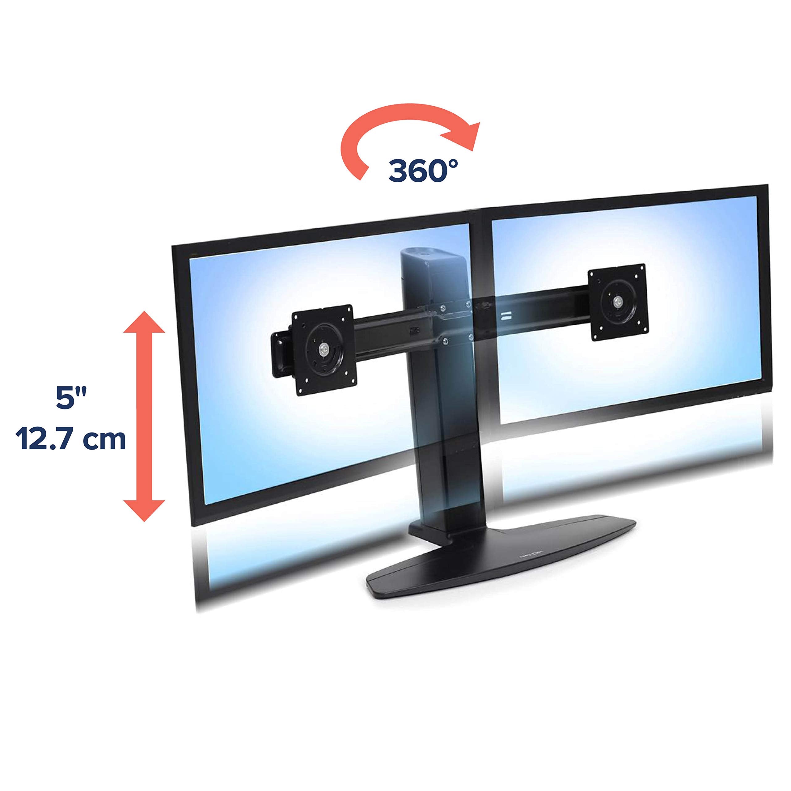 Ergotron � Neo Flex Dual Monitor Stand for Desk, Double VESA Mount � for 2 Monitors Up to 24 Inches � Black