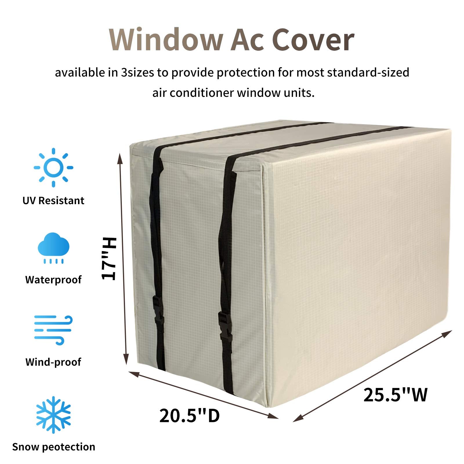 Window Air Conditioner Cover M 25''W X 20''D X 17''H