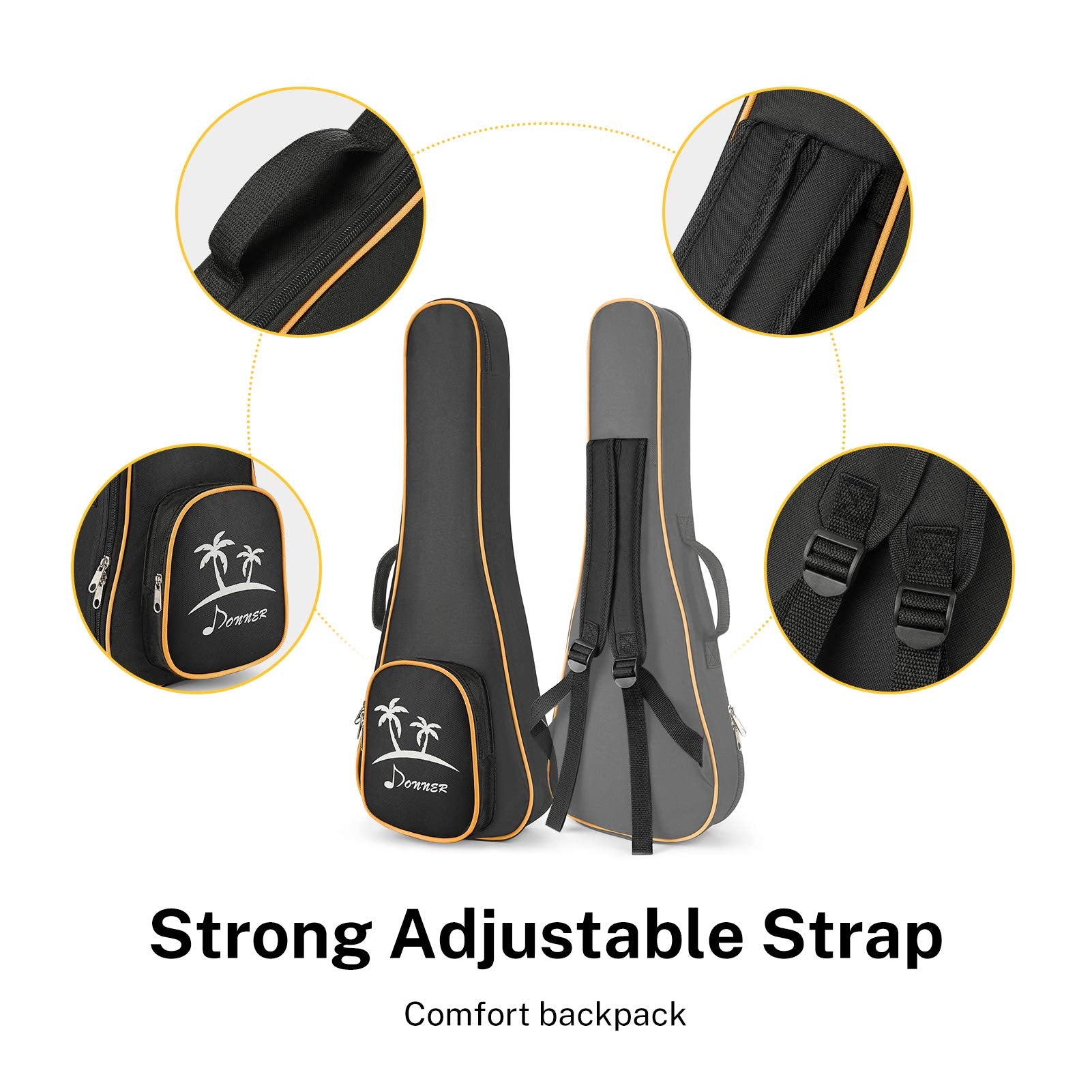 Donner Tenor Ukulele Mahogany Professional 26 Inch Ukelele Starter Bundle Kit With Free Online Lesson Gig Bag Strap Nylon String