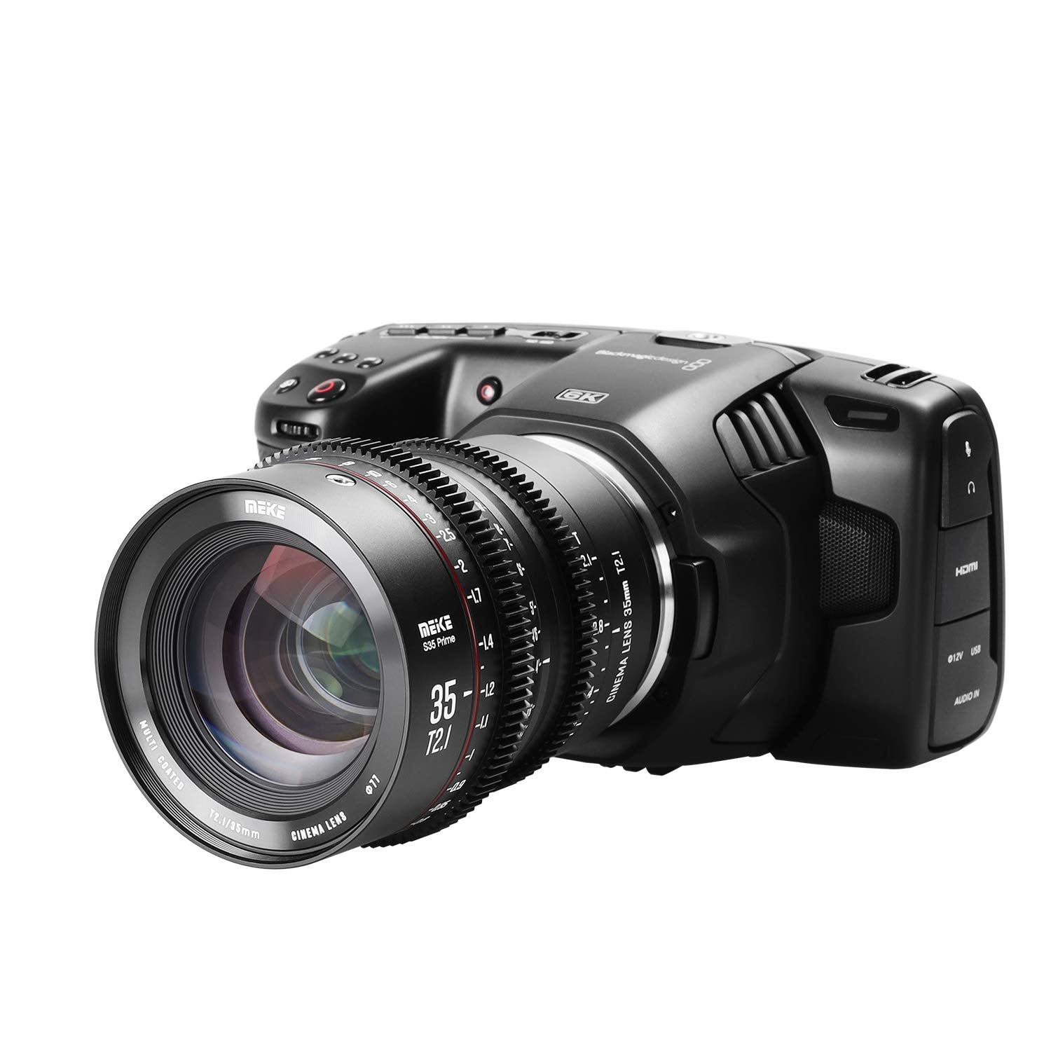 Meike 35Mm T2.1 S35 Manual Focus Wide Angle Prime Cinema Lens For Canon Ef Mount And Cine Camcorder Eos C100 Mark Ii, Eos C200,