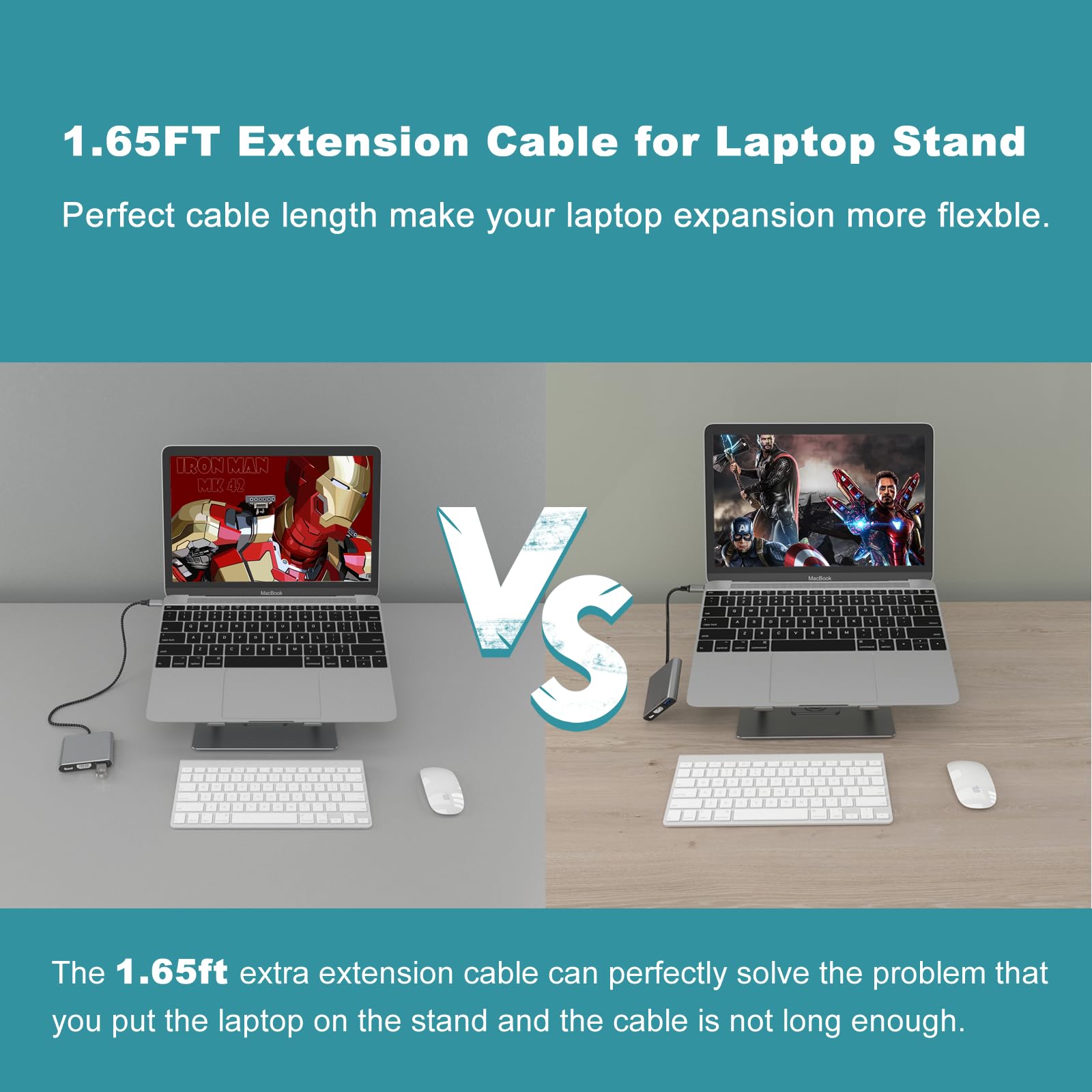 Battony Usb C Multiport Av Adapter With 4K Hdmi Output Usb 3.0 Port, 50Cm Braided Cable & Usb C Fasting Charging Port,Compatible