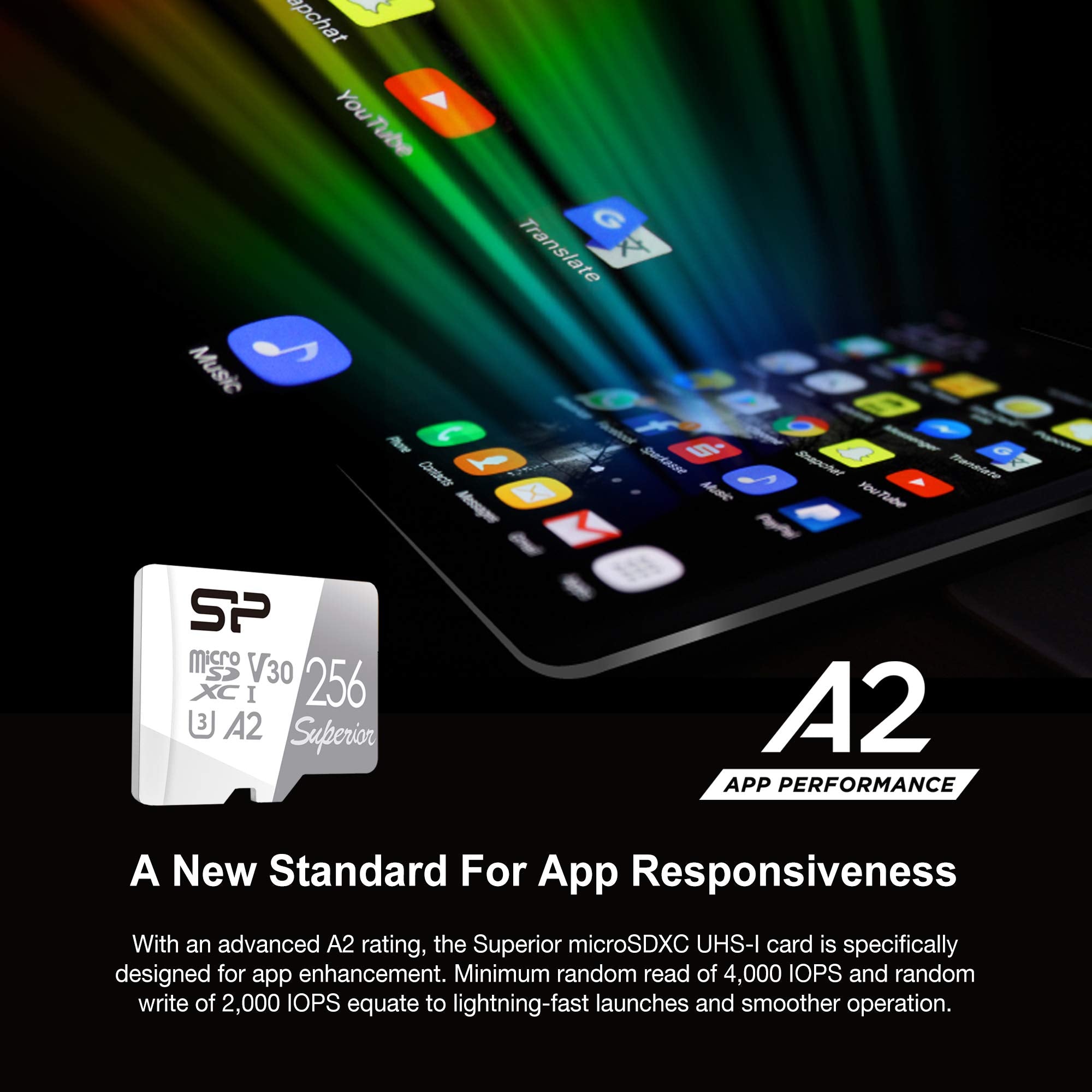 Silicon Power 256Gb Superior Micro Sdxc Uhs-I (U3), V30 4K A2 With Adapter, Compatible With Steam Deck