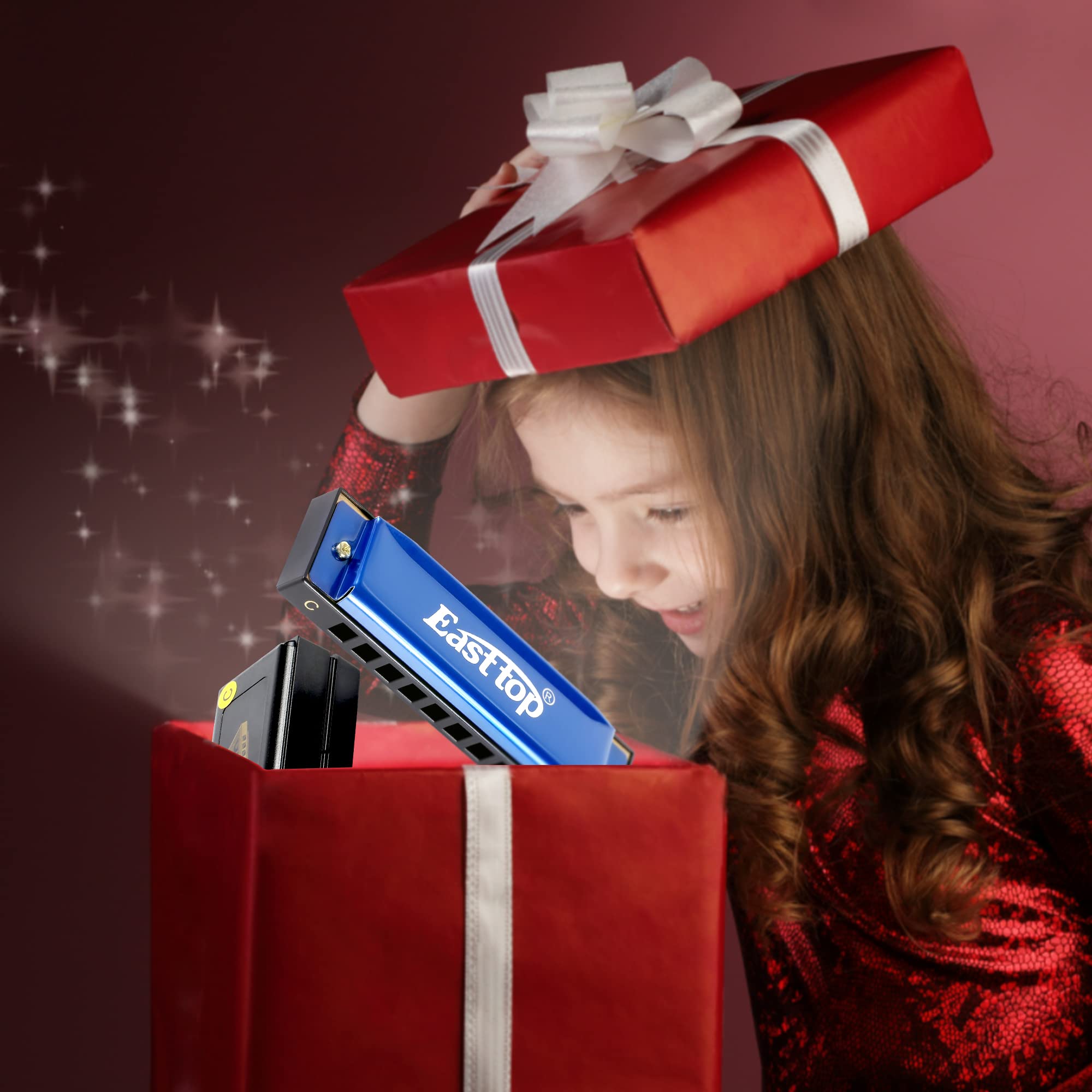 East Top Blues Harmonica, Diatonic Harmonica Key Of C 10 Holes 20 Tones Mouth Organ Blues Harp Harmonica For Adults, Kids, Begin