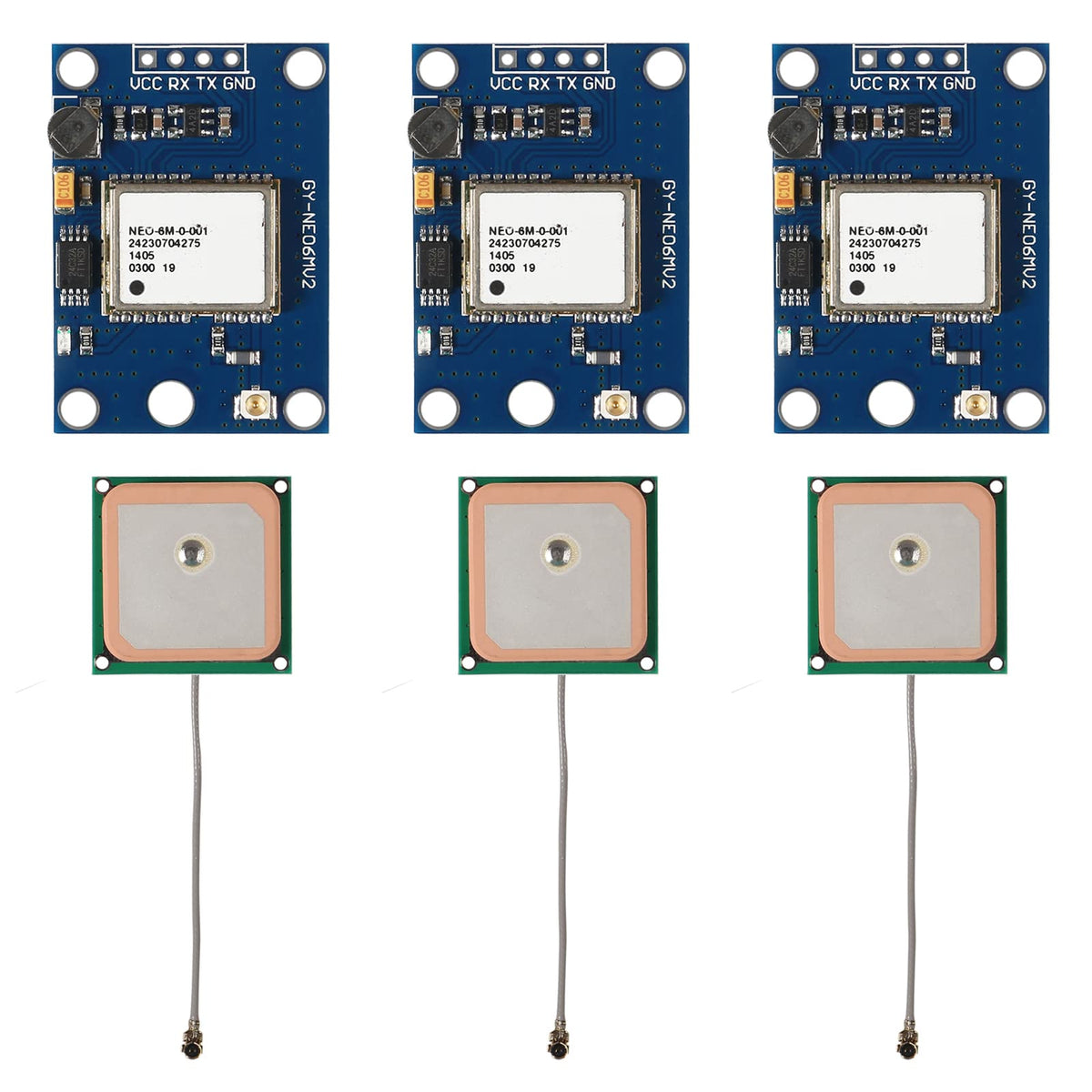 Dweii 3 Set Gy Neo6Mv2 Neo 6M Gps Module Neo6Mv2 With Flight Control Eeprom Mwc Apm2.5 Large Antenna For For Arduino Eeprom Apm 