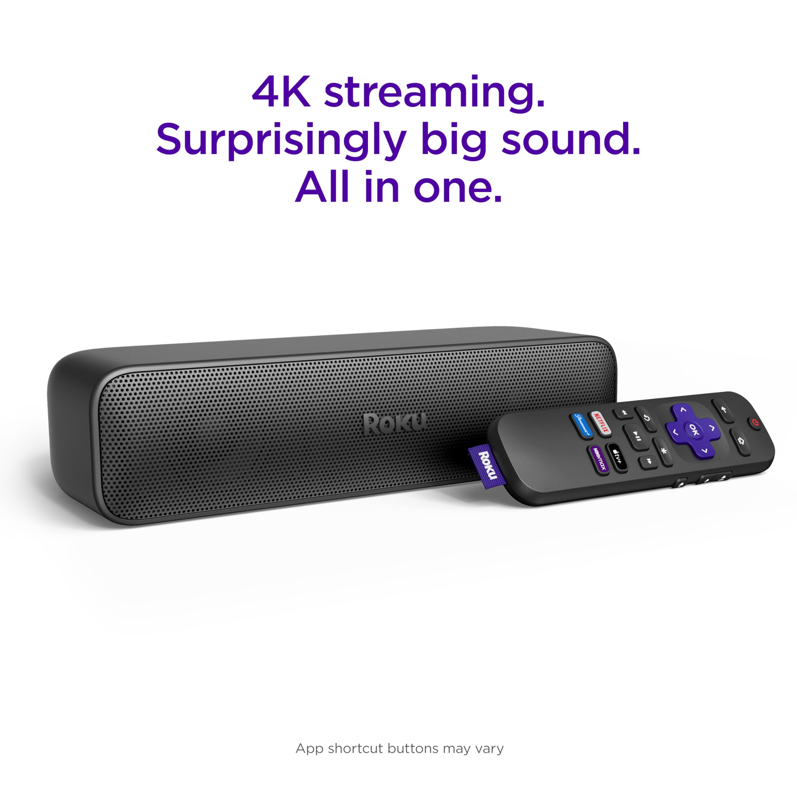 Roku Streambar Se | 2 In 1 Tv Soundbar With Built In 4K/Hd/Hdr Streaming, Premium Speakers, & Enhanced Speech Clarity For Crisp, Clear Dialogue   Quick Guided Simple Setup