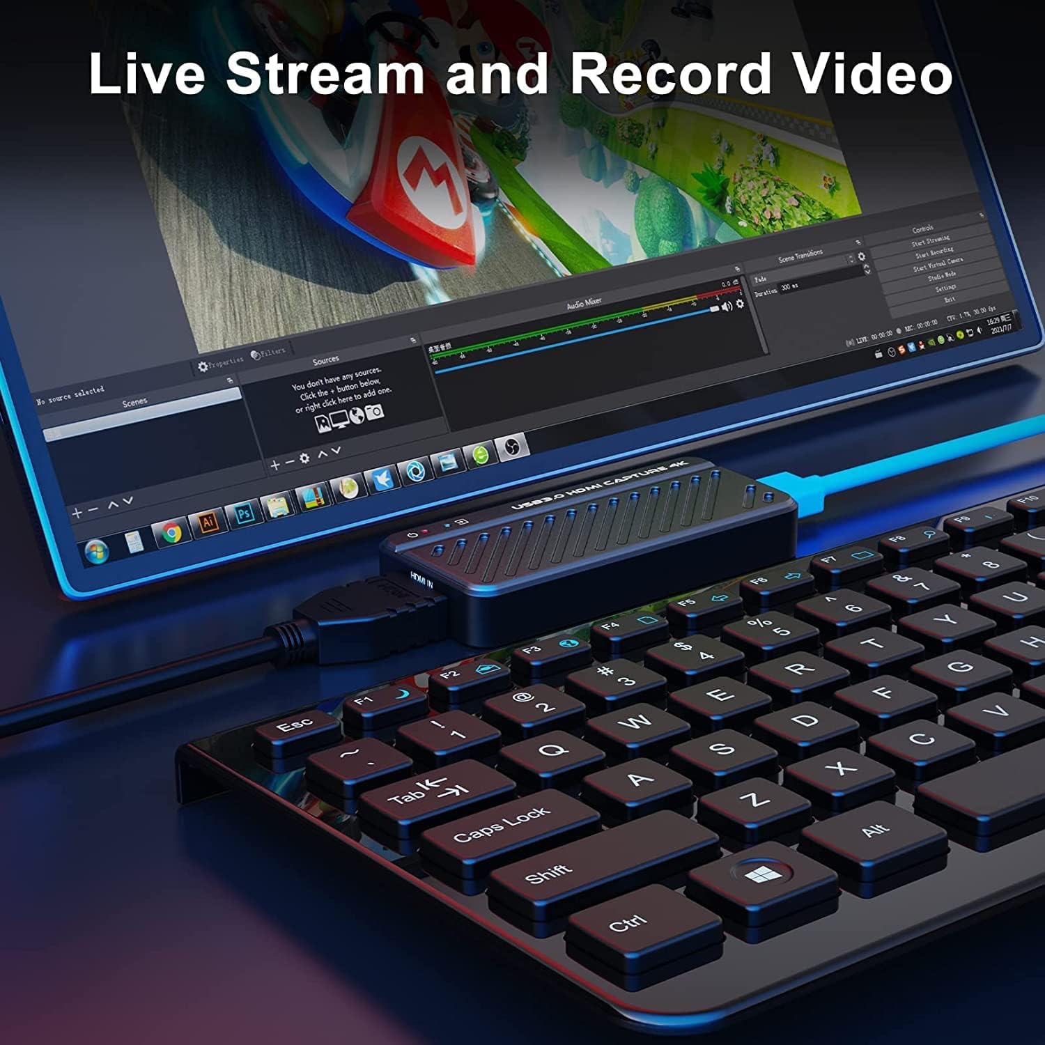 4K Hdmi Video Capture Card, Usb 3.0 Game Capture Card For Live Streaming, 4K30 Full Hd 1080P 60Fps For Pc, Ps5/Ps4, Nintendo Swi