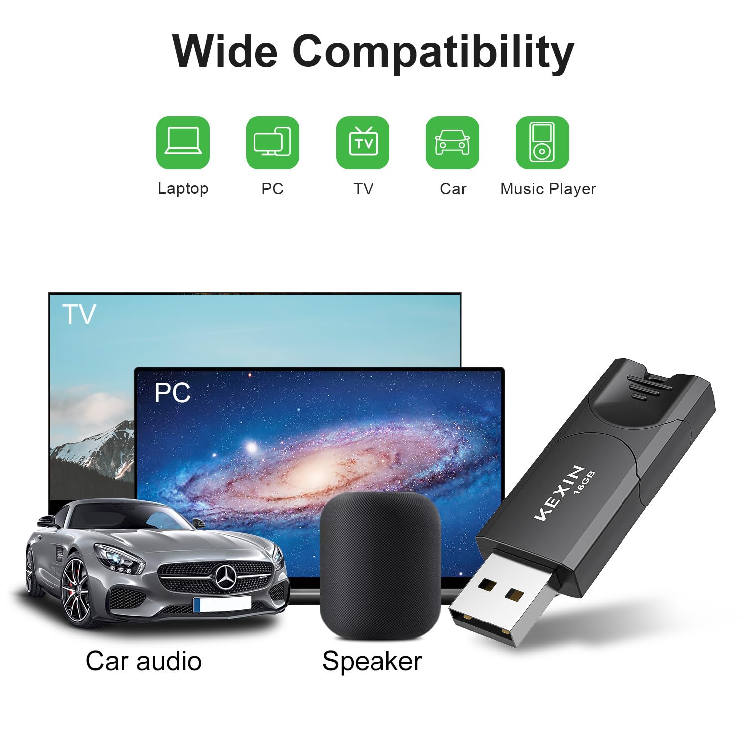 Kexin 16Gb Flash Drive 10 Pack Thumb Drive Usb 2.0 Flash Drive Memory Stick Usb Data Storage Jump Drive (16Gb, Black)