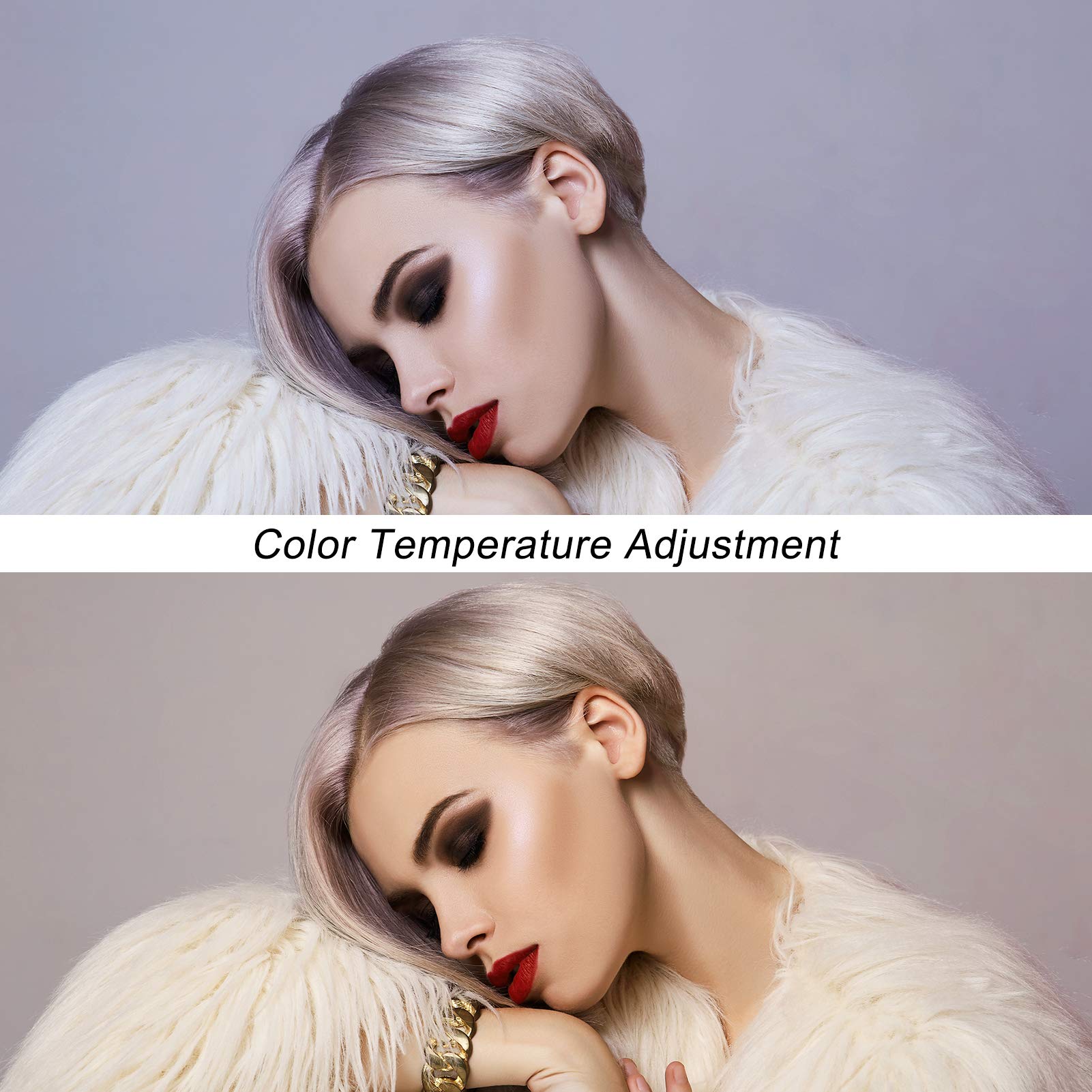 Unicucp 2 Packs 96 Led Dimmable 2400 6800K 97 Cri Video Light 11 Brightness With Clamp Scissor Arm Stand/4 Color Filters For Pro