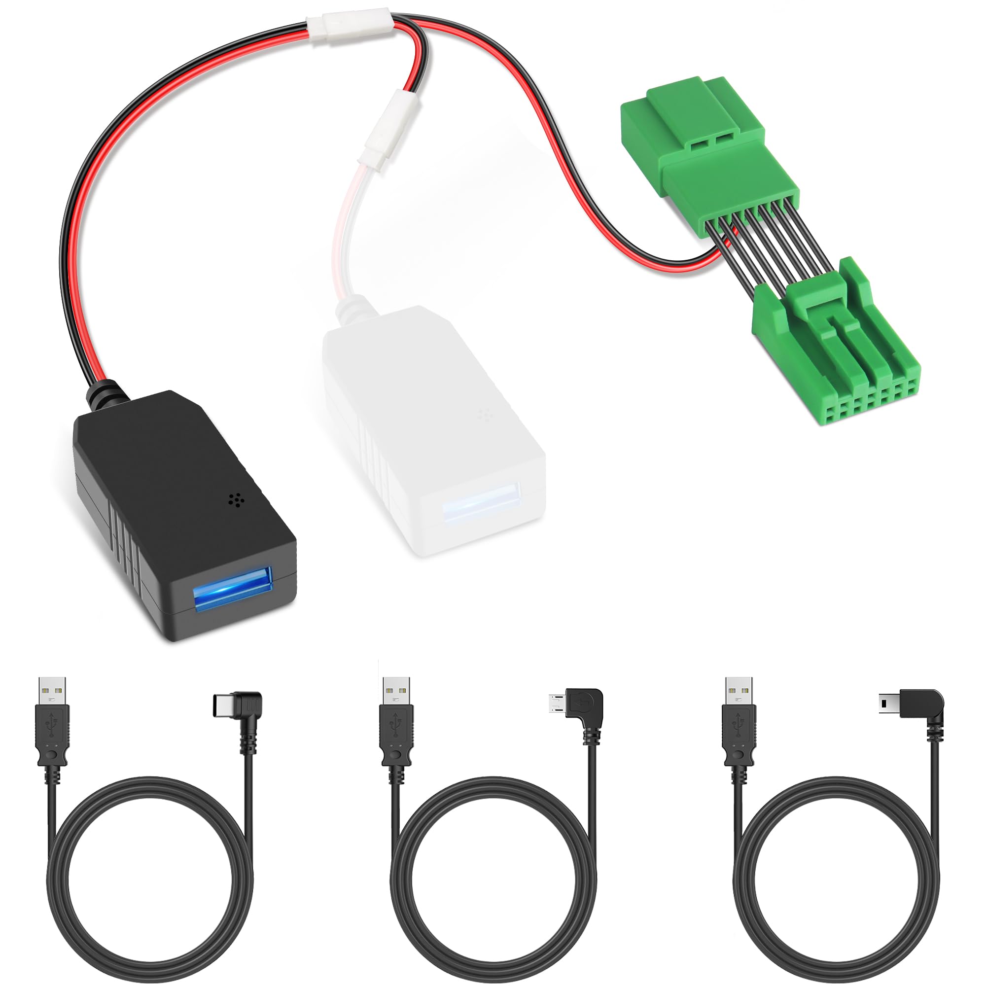 Yqmajim Dashcam Power Adapter,(7P Typea) Compatible With Select Honda Crv,Civic,Accord,Acura,Built In Hide Usb To Gps Radar Mirr