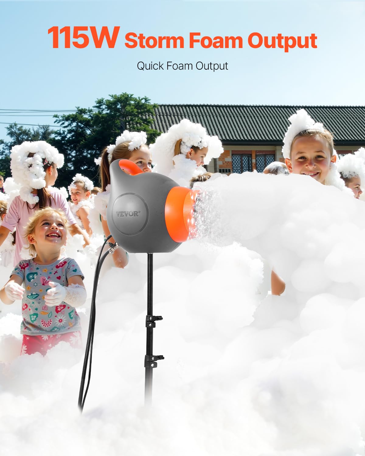Vevor Foam Machine, 115 W Party Foam Cannon, Portable Foam Maker With A Tripod Stand, Powerful Foam Party Machine, For Backyard,