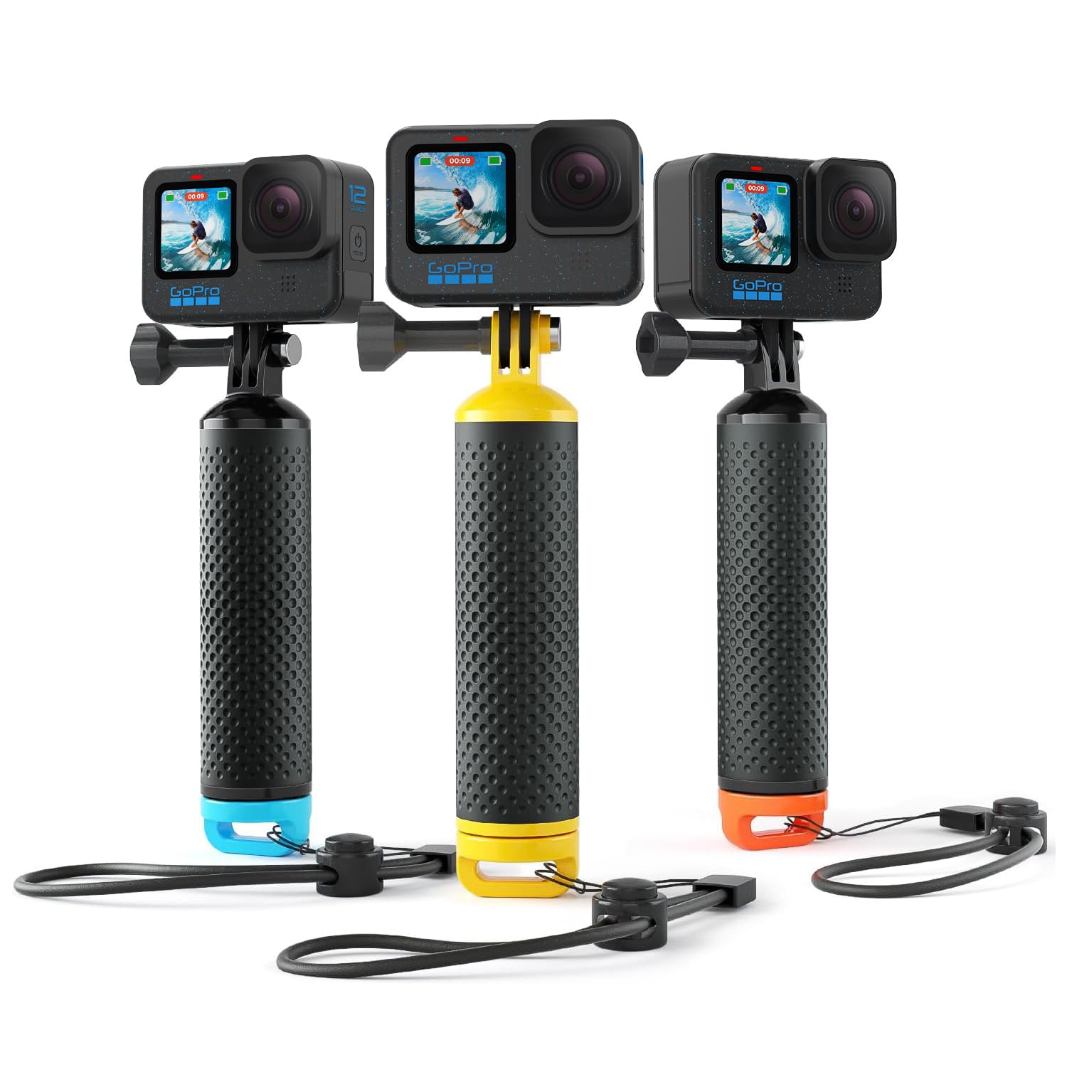 Sametop Floating Hand Grip Waterproof Handle Compatible With Gopro Hero 12, 11, 10, 9, 8, 7, 6, 5, 4, Session, 3+, 3, 2, 1, Hero