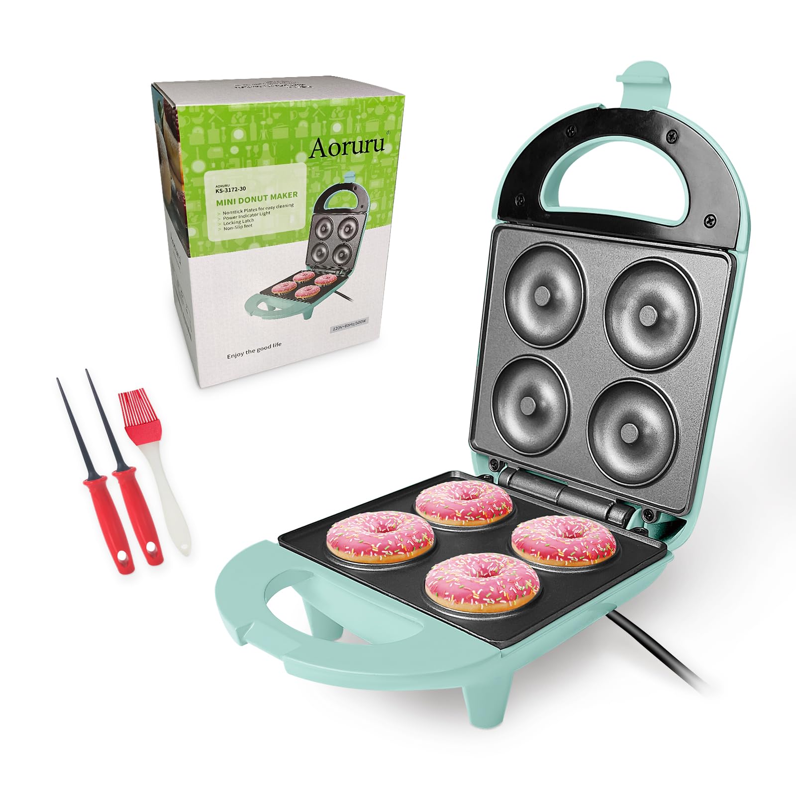 Aoruru Mini Donut Maker For Kids Make 4 Doughnuts
