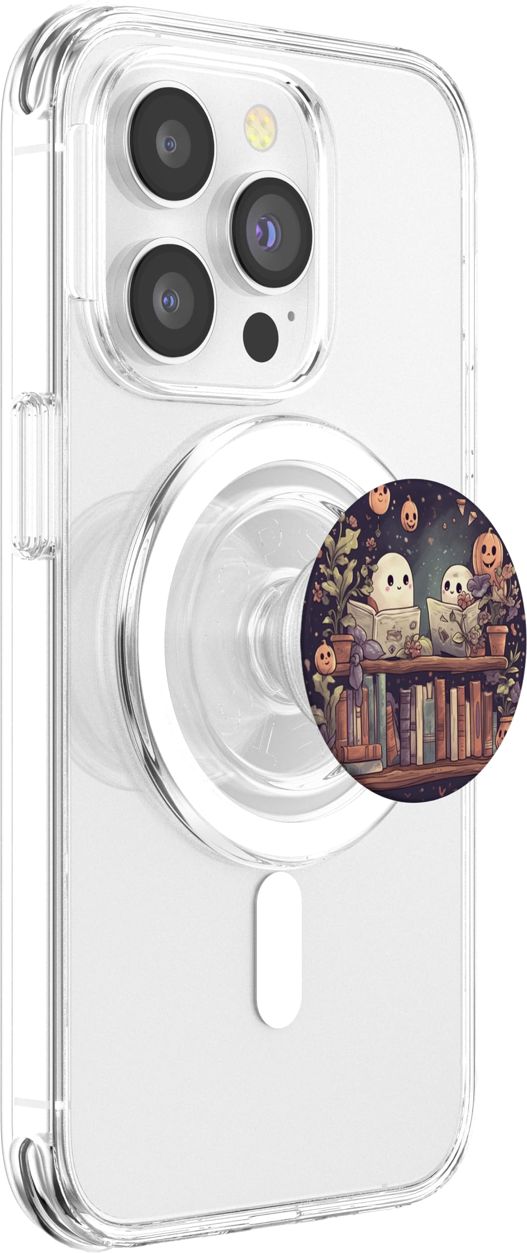 Cute Ghosts Reading Books Halloween Librarian Book Lover Popsockets Magsafe Popgrip For Iphone