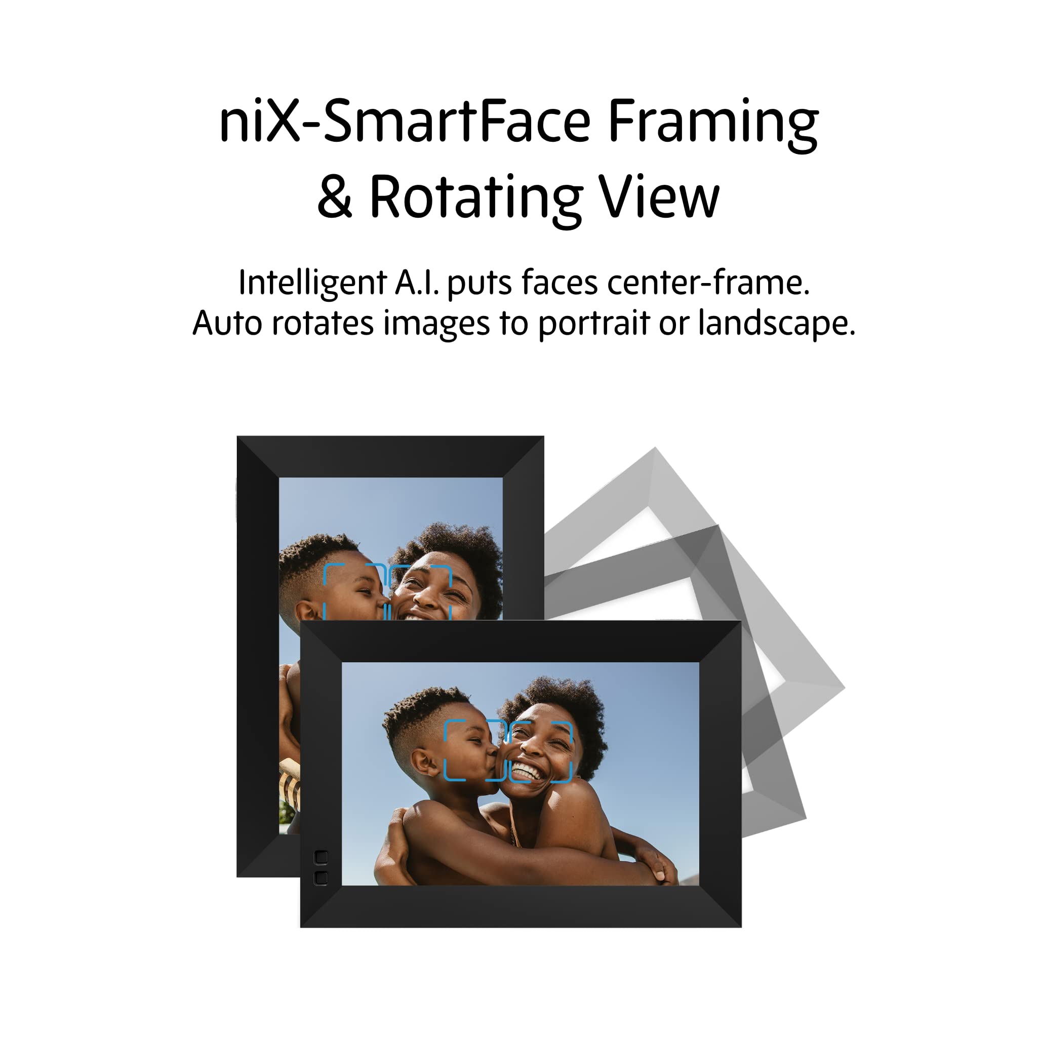 Nixplay Smart Digital Picture Frame I 10.1 Inch I Wifi I Black I Unlimited Cloud Photo Storage + 5Gb Video Storage I Shared Fami
