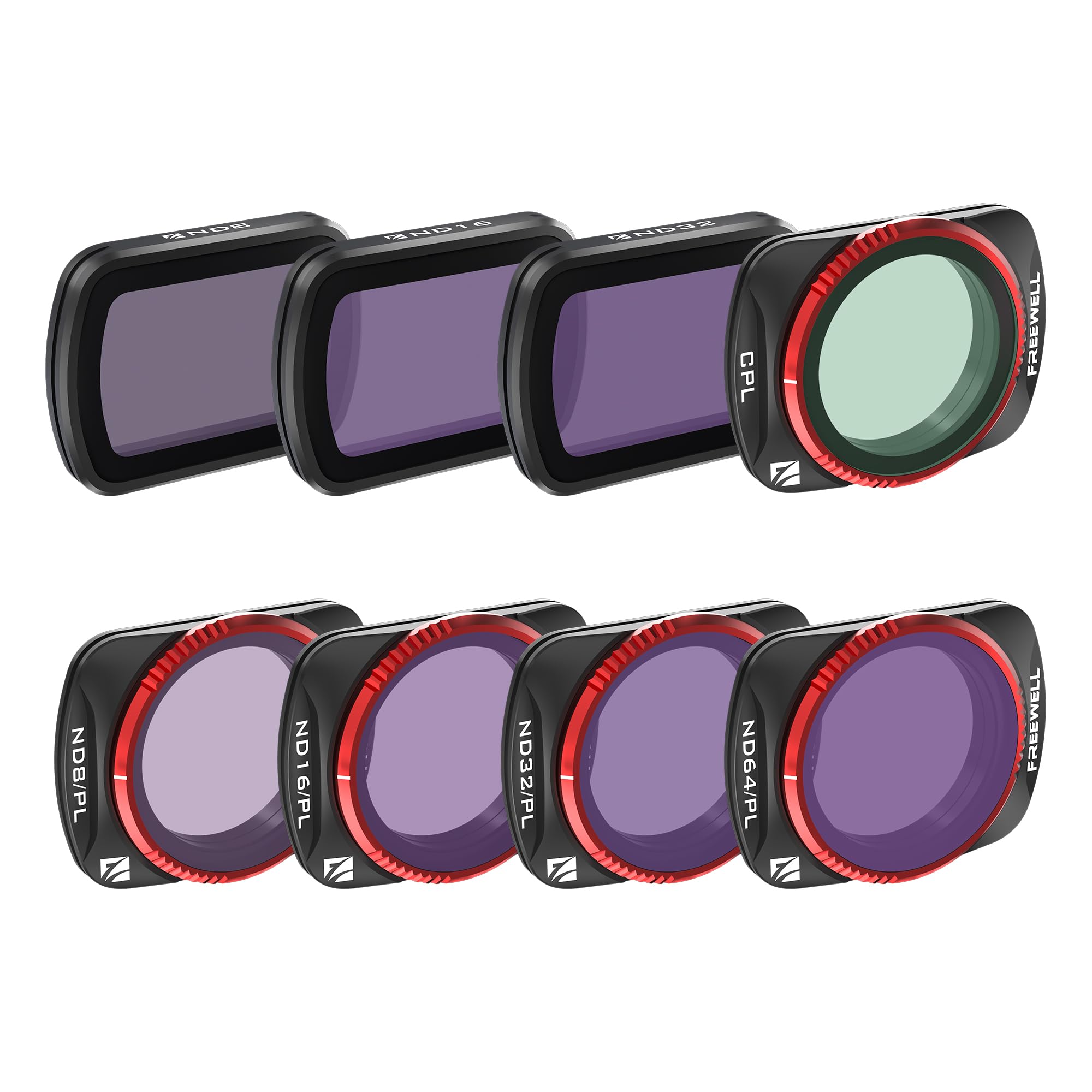 Freewell 8Pack All Day Quickswap Nd/Pl, Nd, Cpl Filter Kit For Osmo Pocket 3: Effortless Installation, Vibrant Color, Gimbal Com