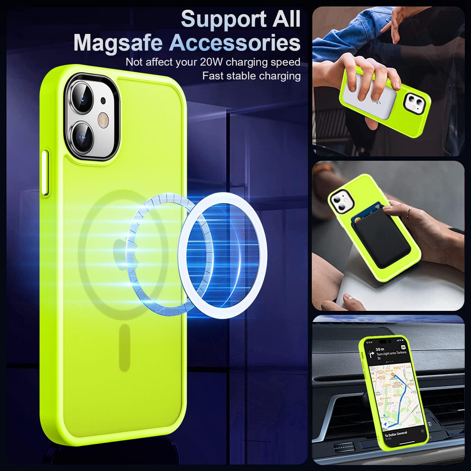Mocca Strong Magnetic For Iphone 12 Case/Iphone 12 Pro Case,[Compatible With Magsafe][Mil Grade Drop Protection]Slim Shockproof