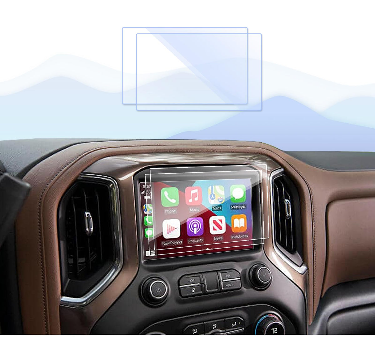 2Pcs 2024 Chevy Silverado 1500 Screen Protector For 2024 Chevy Silverado Accessories 2016 2024 Silverado 1500/2022 1500Limited/2