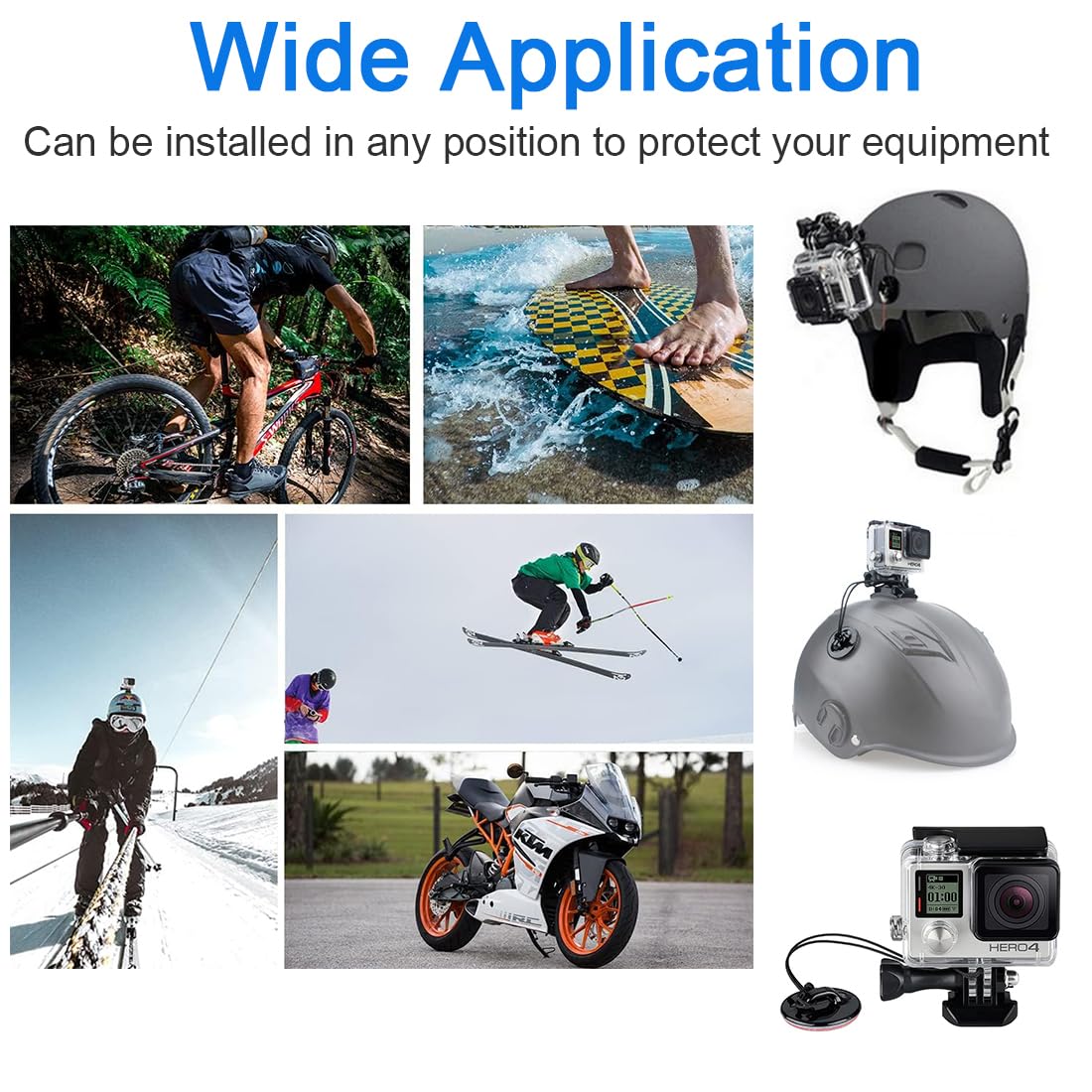 Dekeenstar Action Camera Safety Tether Strong Adhesive Stickers Strap Cord Compatible With Gopro Hero 12, 11, 10, Insta360 X4 X3